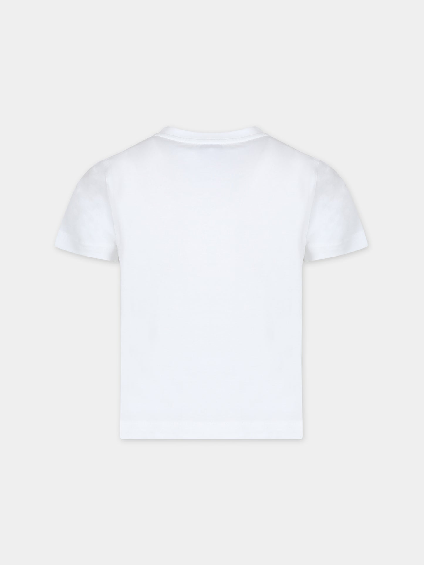 T-shirt bianca per bambini con stampa logo,Burberry Kids,8069418
