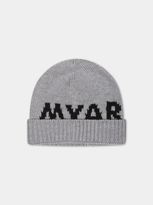 Berretto grigio per bambini con logo,Myar,MY0104 MY069 MYF2U MY917