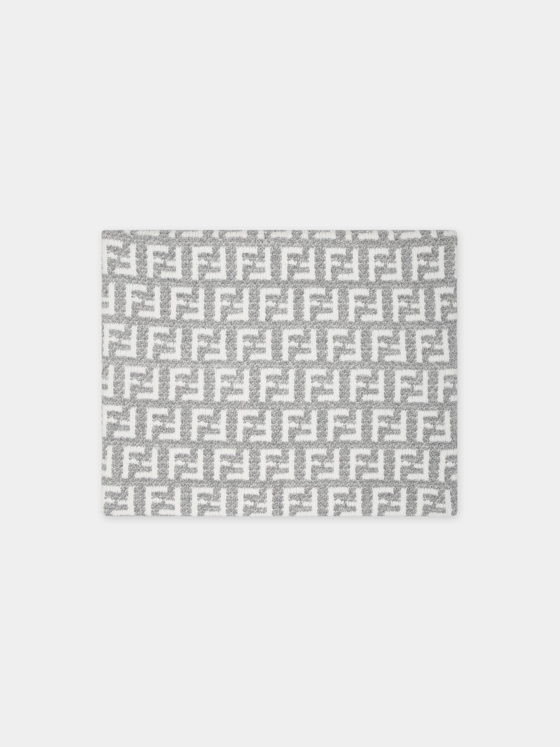 Coperta grigia con logo per neonati,Fendi Kids,BUJ256 AMHA F0RTT
