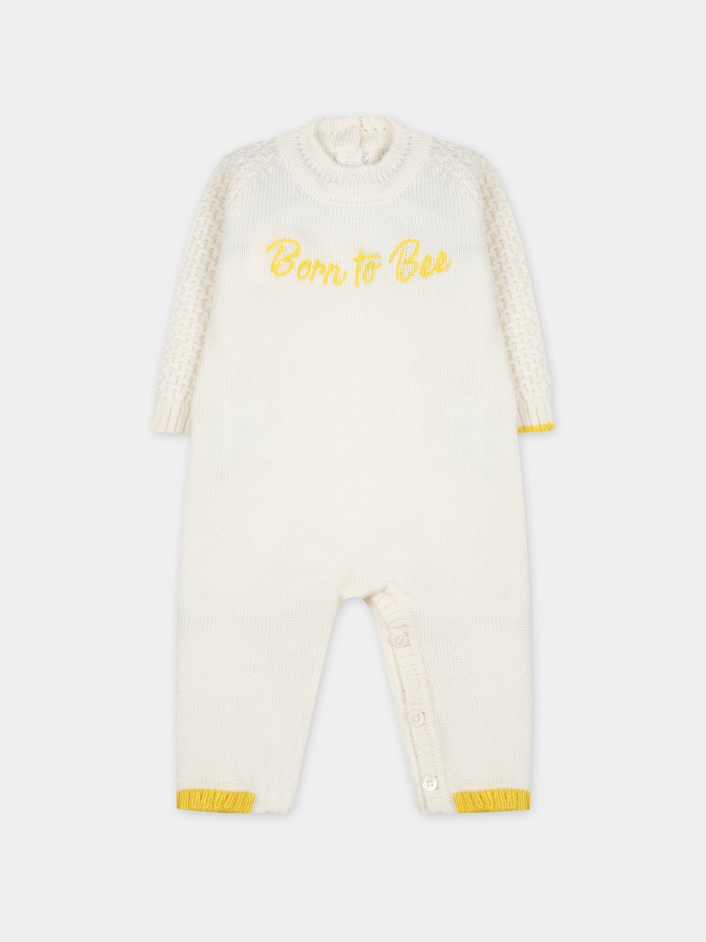 Tutina avorio per neonati con scritta,Gensami,TU02-B-APE