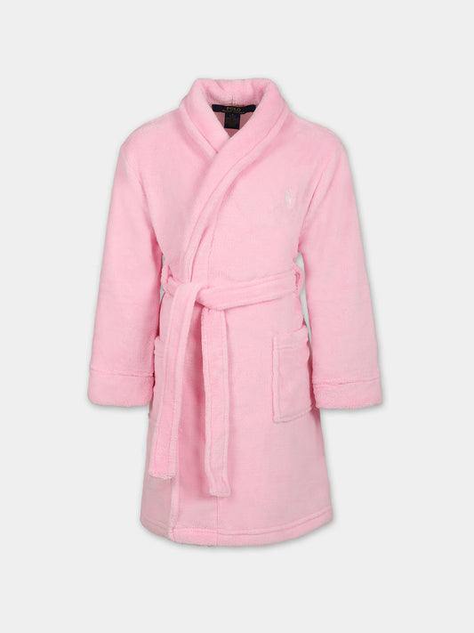 Accappatoio rosa per bambina con logo,Ralph Lauren Kids,23WMRL4P0031 ADG