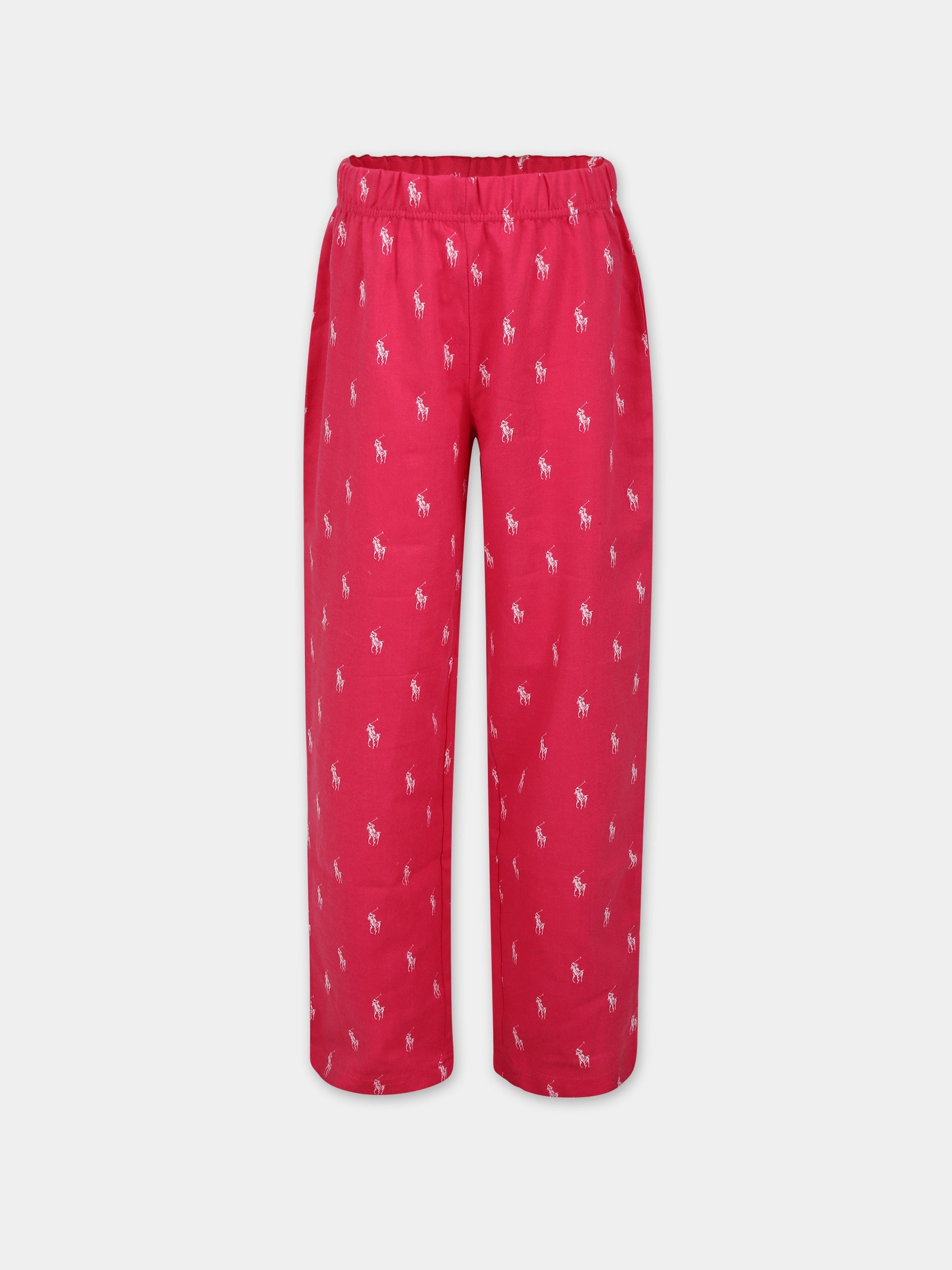 Pantaloni pigiama fucsia per bambina,Ralph Lauren Kids,23WMRL4P0040 ADH