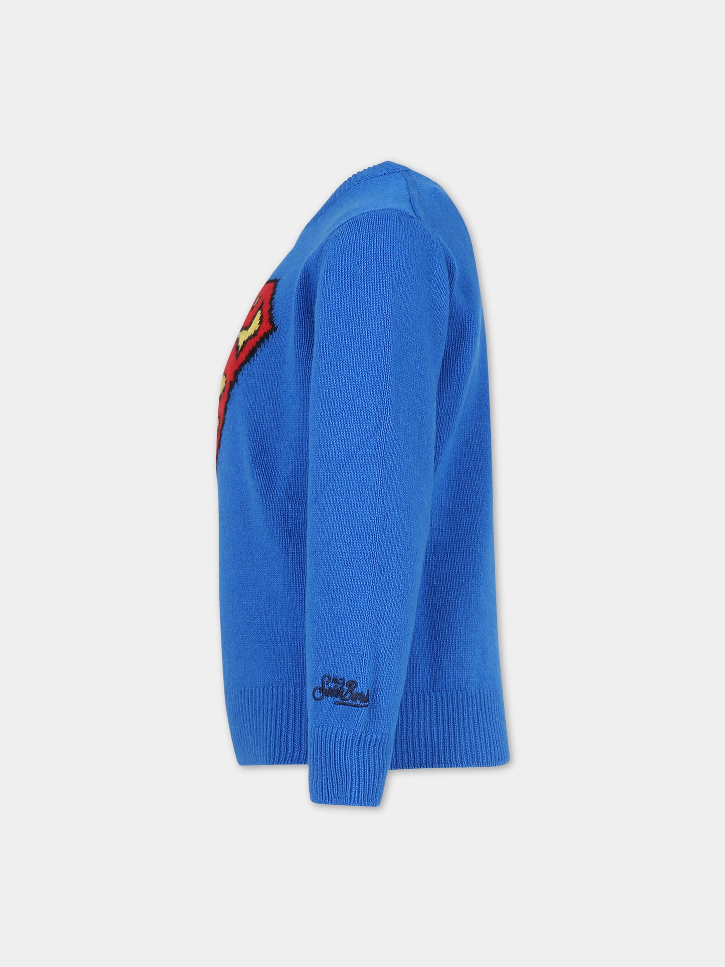 Maglione azzurro per bambino con Superman,Mc2 Saint Barth,DOUGLAS SUPERMAN 17