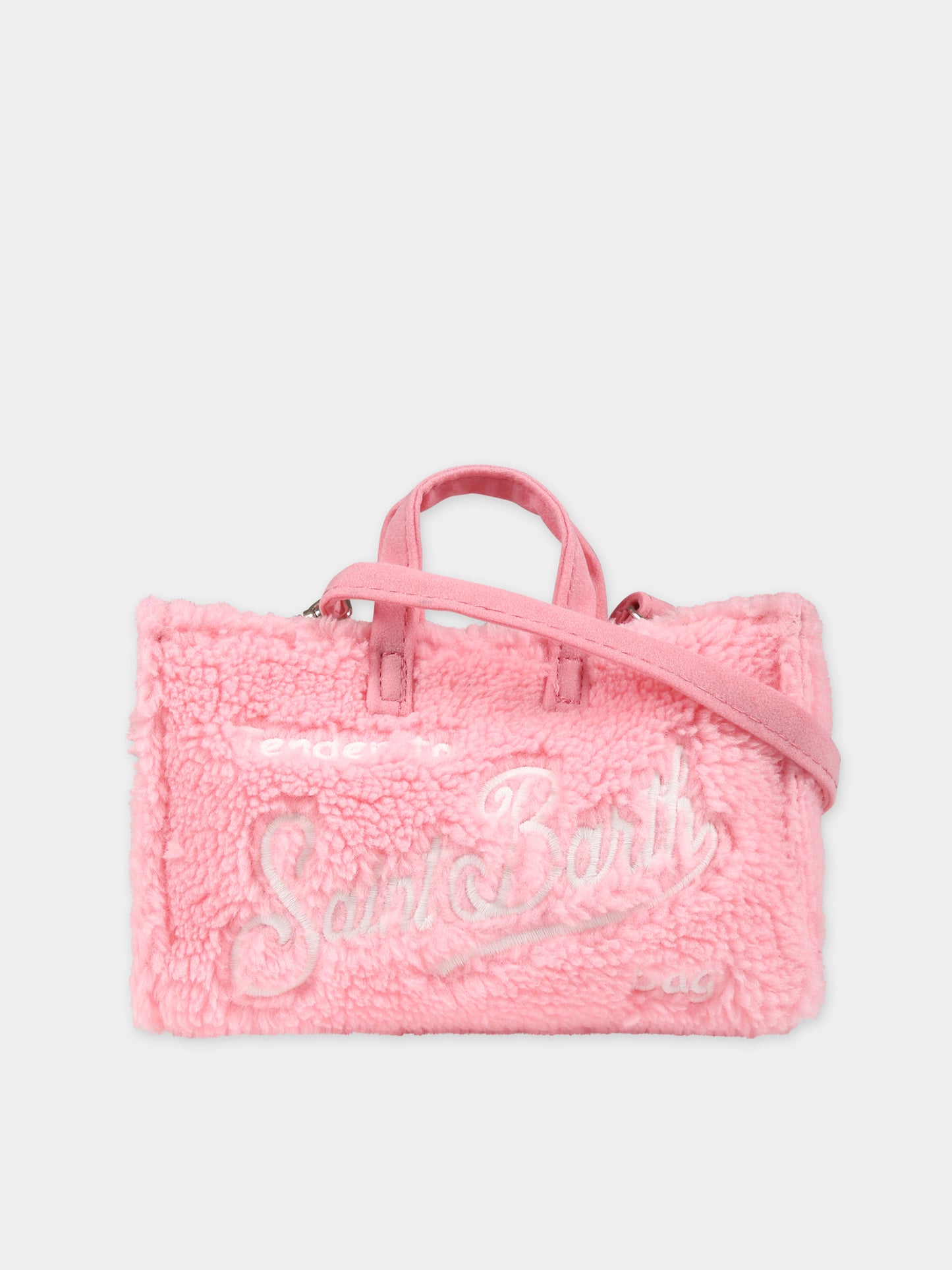 Borsa porta cellulare rosa per bambina con logo,Mc2 Saint Barth,PHONE BAG TEDDY 21 EMB