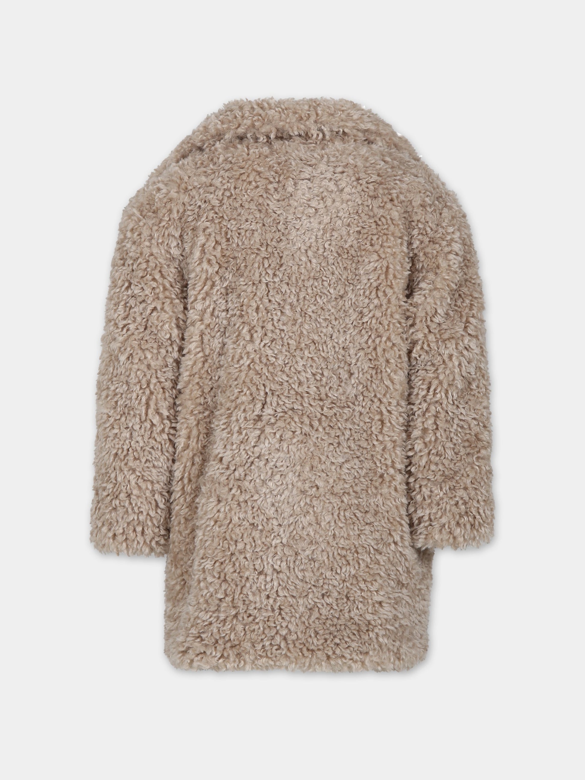 Ecopelliccia beige per bambina,Paade Mode,234233255