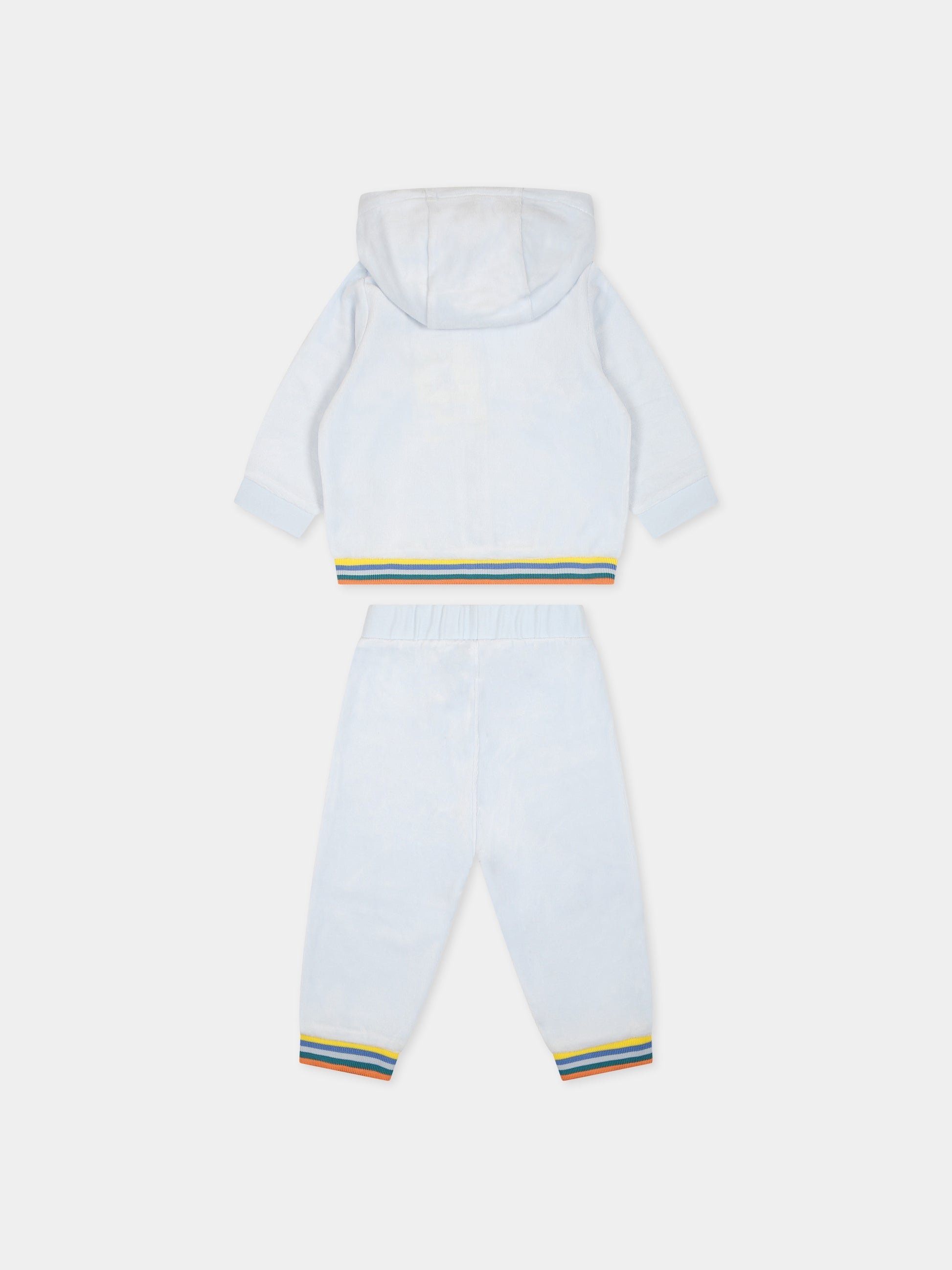 Completo celeste per neonato con logo,Little Marc Jacobs,W98160 791
