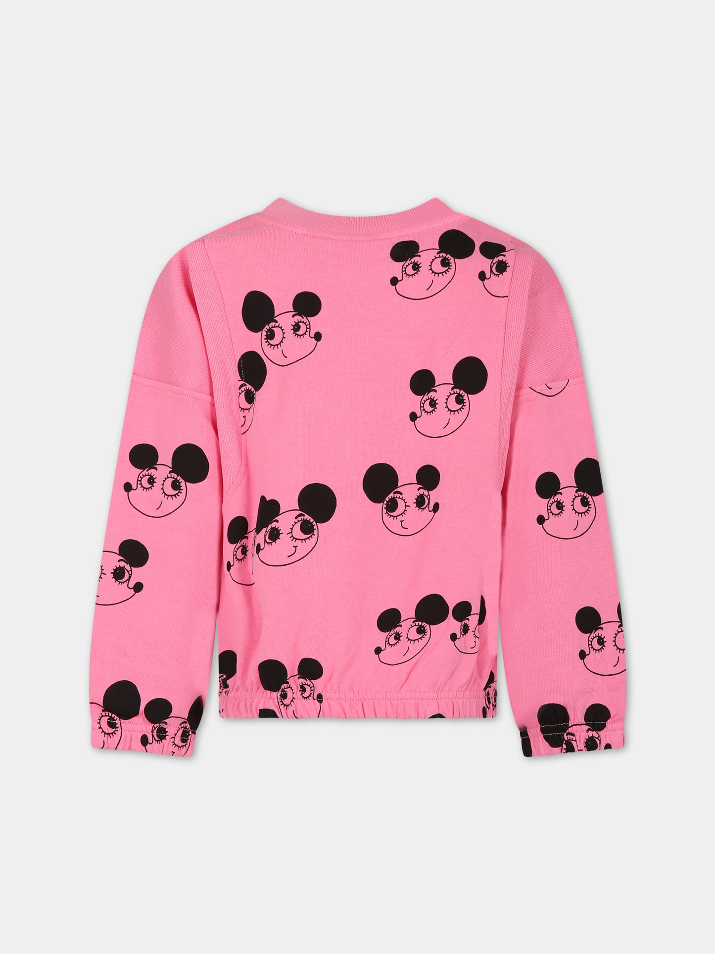 Felpa rosa per bambina con topolini,Mini Rodini,2412012428