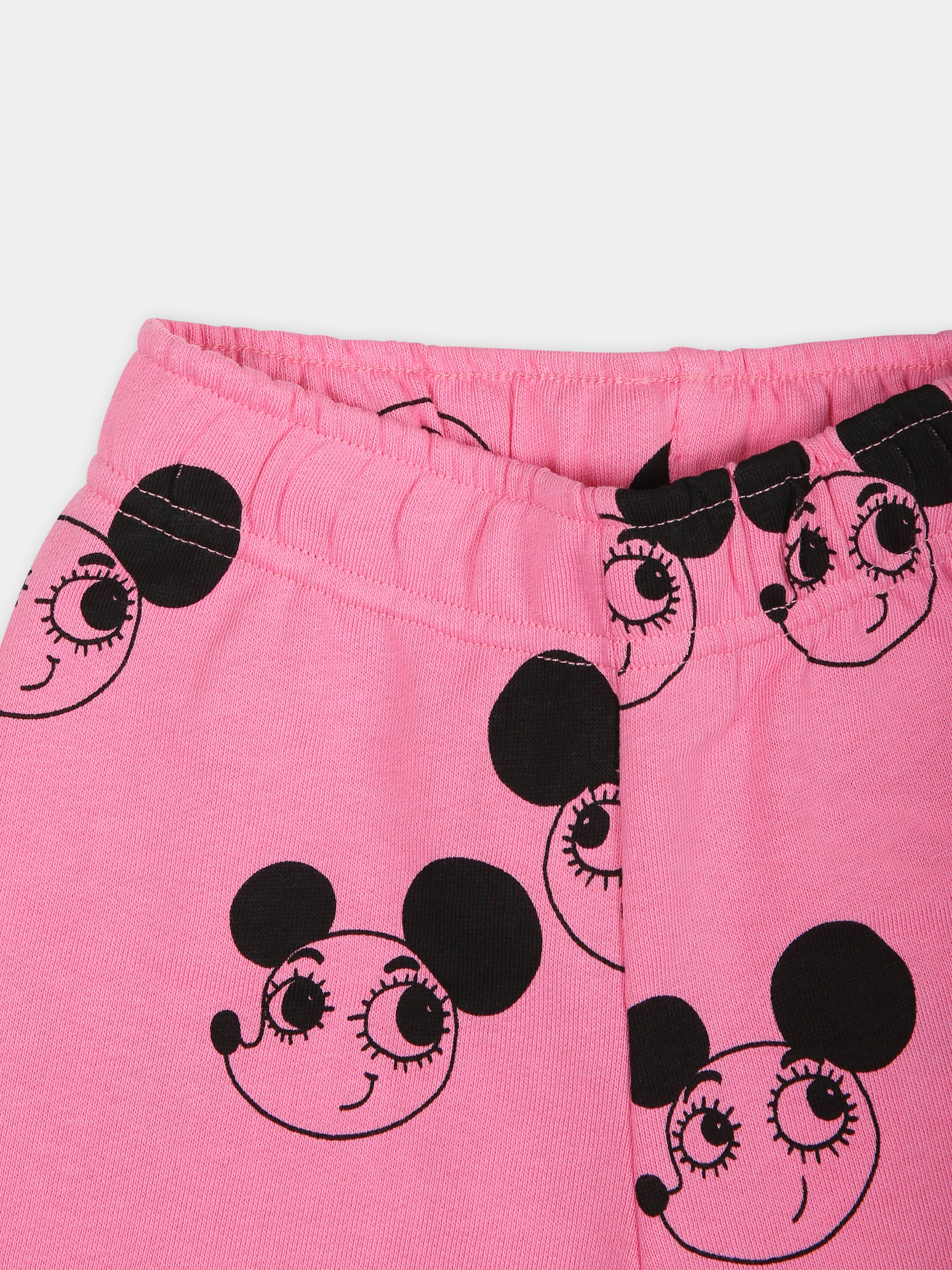 Pantaloni rosa per neonata con topolini,Mini Rodini,2413013528