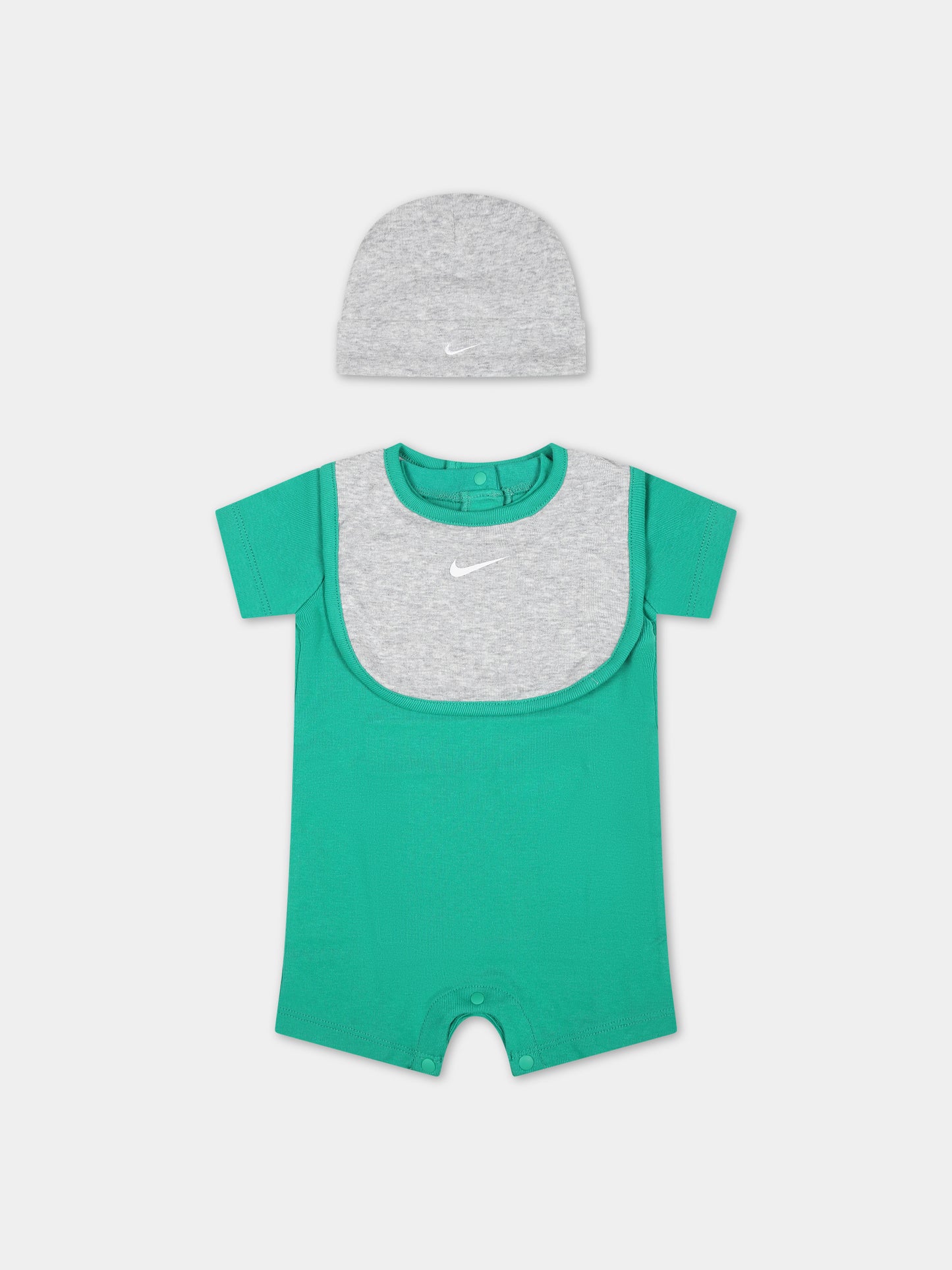 Set pagliaccetto verde per neonato con logo,Nike,NN1049 E5D