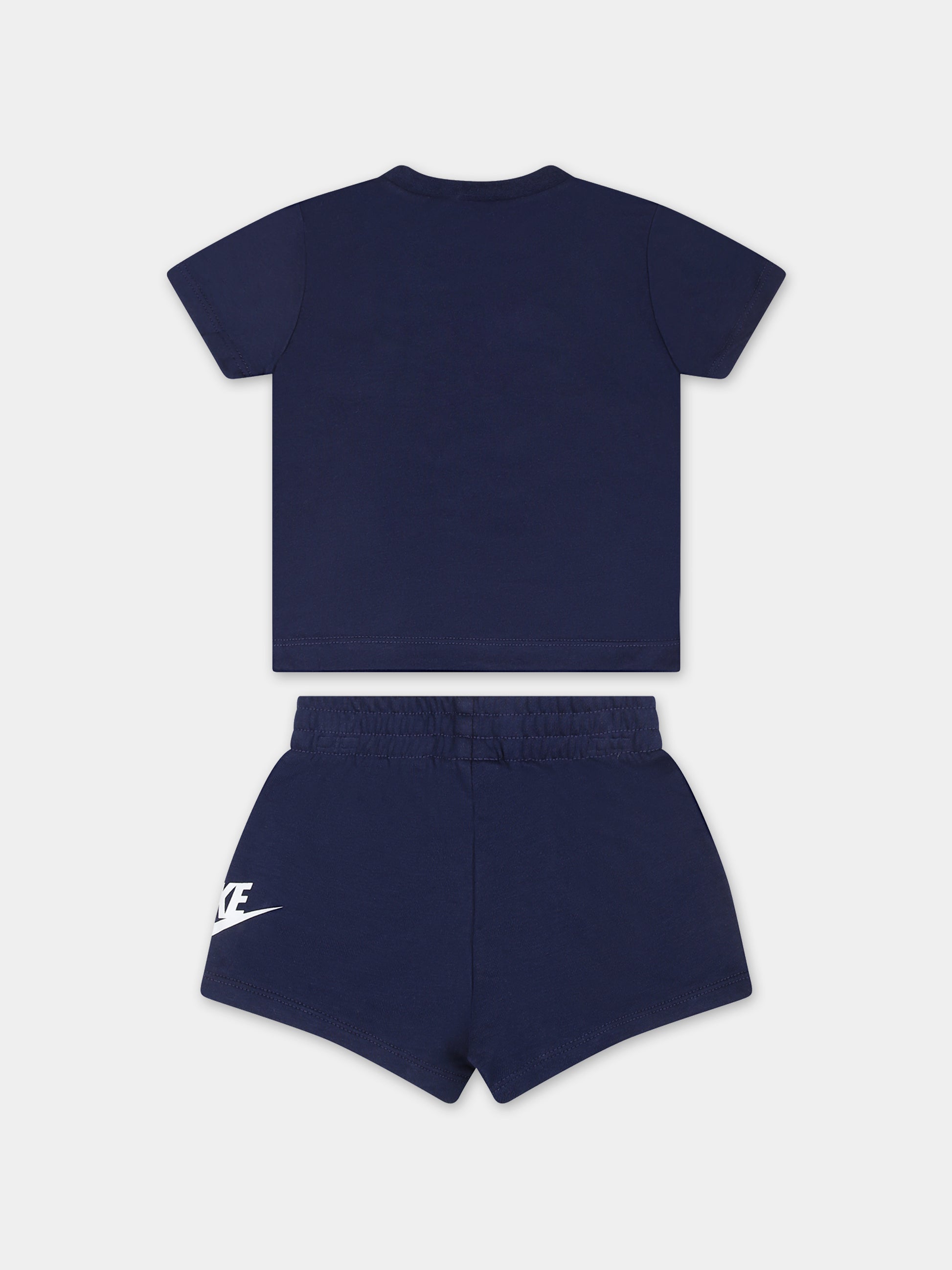 Completo blu per neonato con logo,Nike,66L596 U90