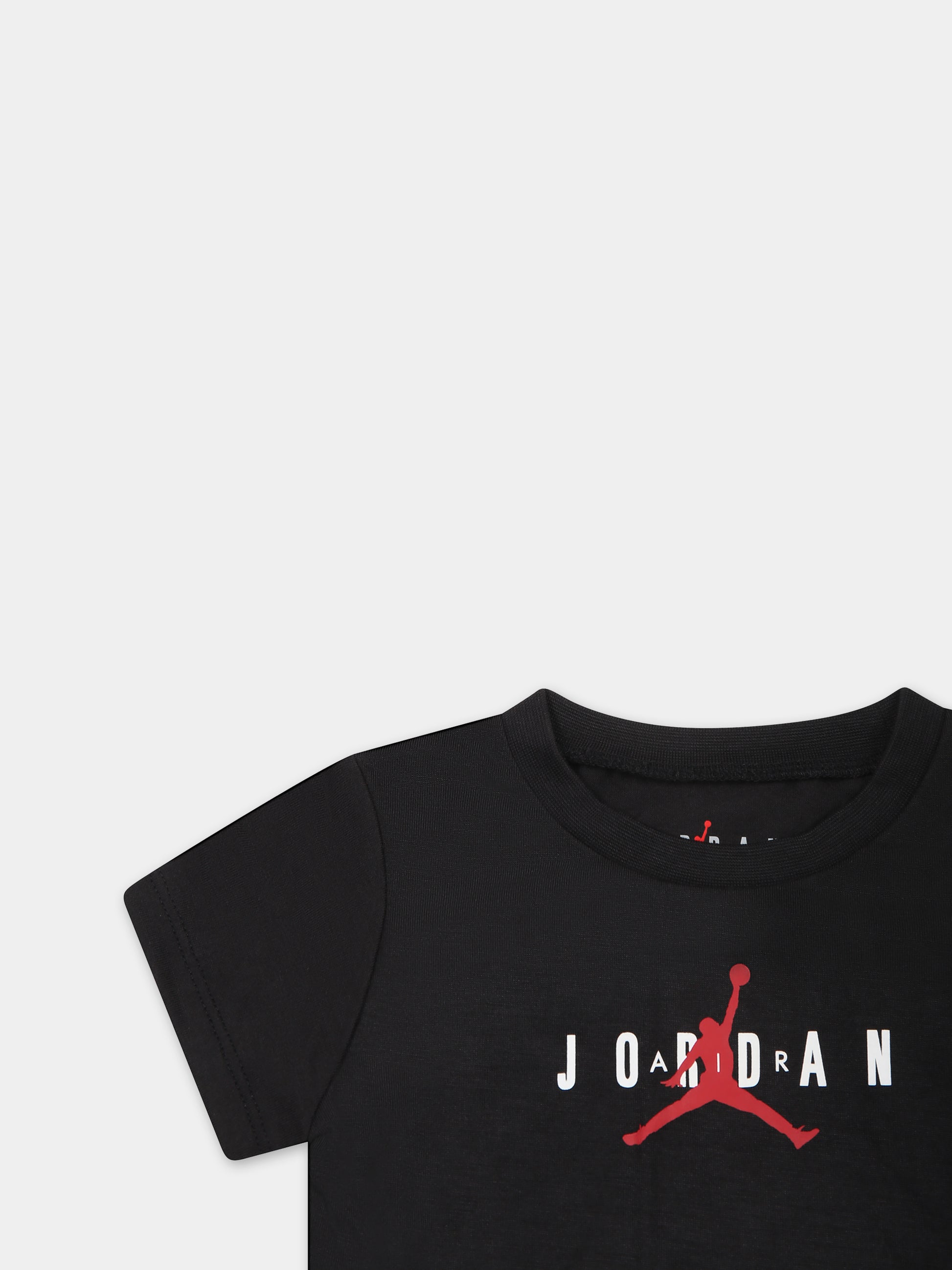 T-shirt nera per neonato con iconico Jumpman,Jordan,65B922 023