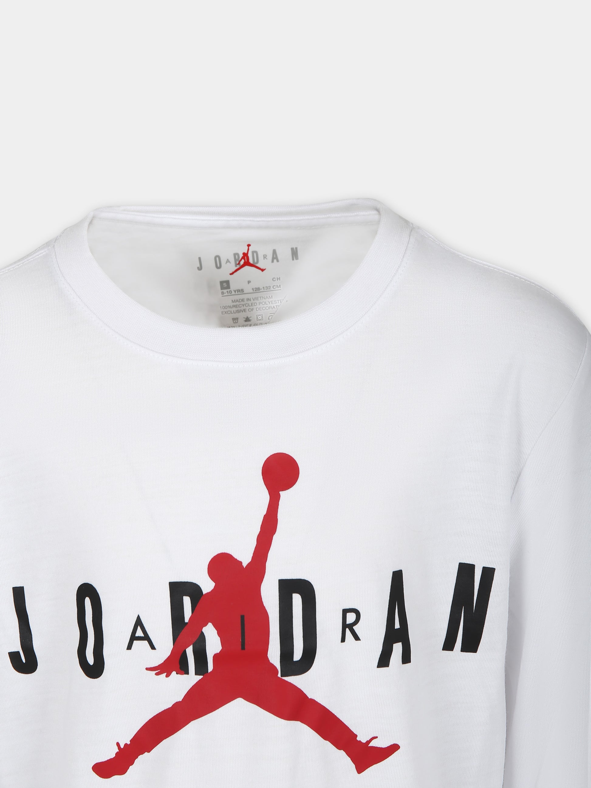 T-shirt bianca per bambino con iconico Jumpman,Jordan,95D131 001