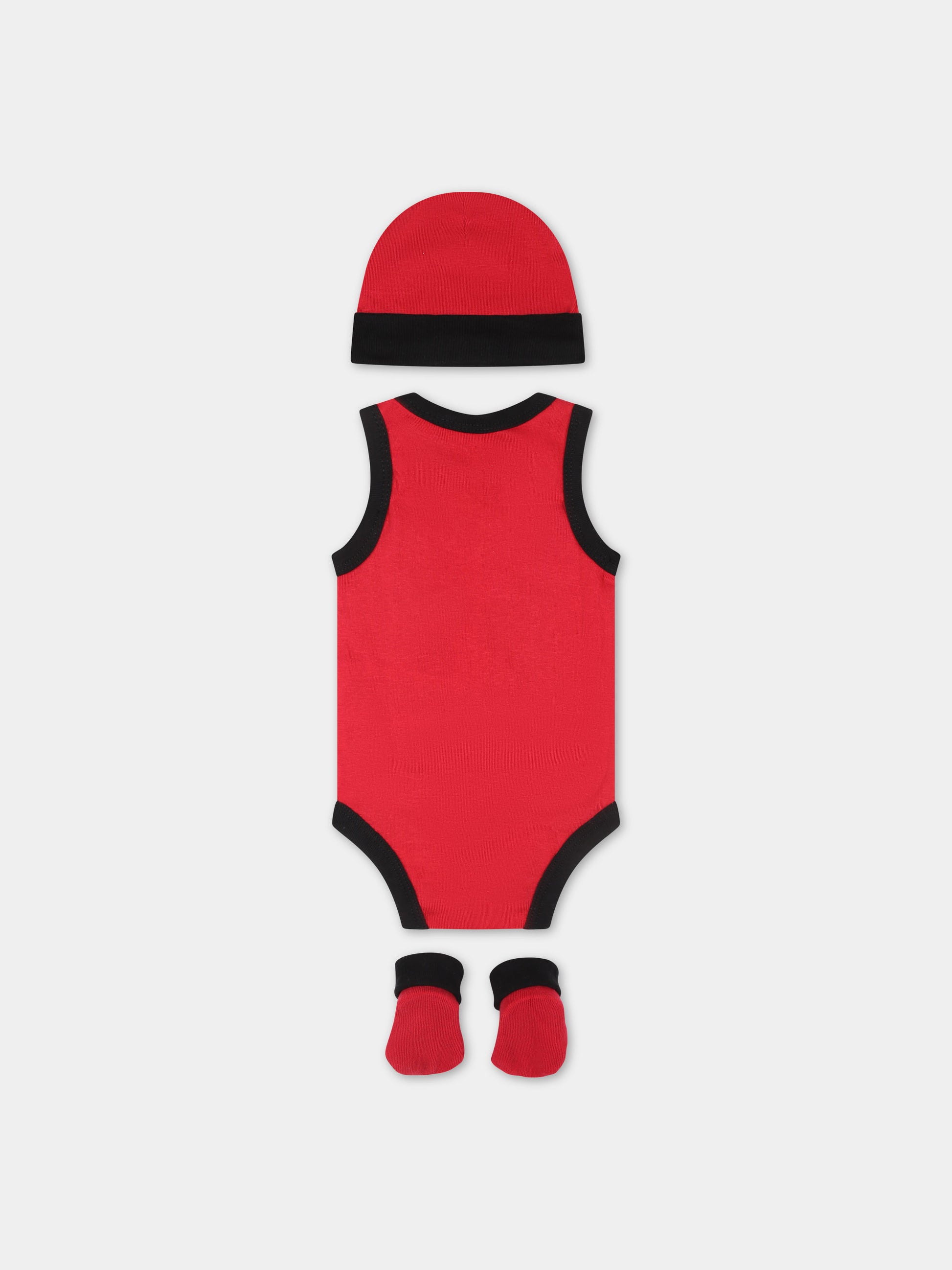 Set rosso per neonato con iconico Jumpman e logo,Jordan,LJ0208 R78