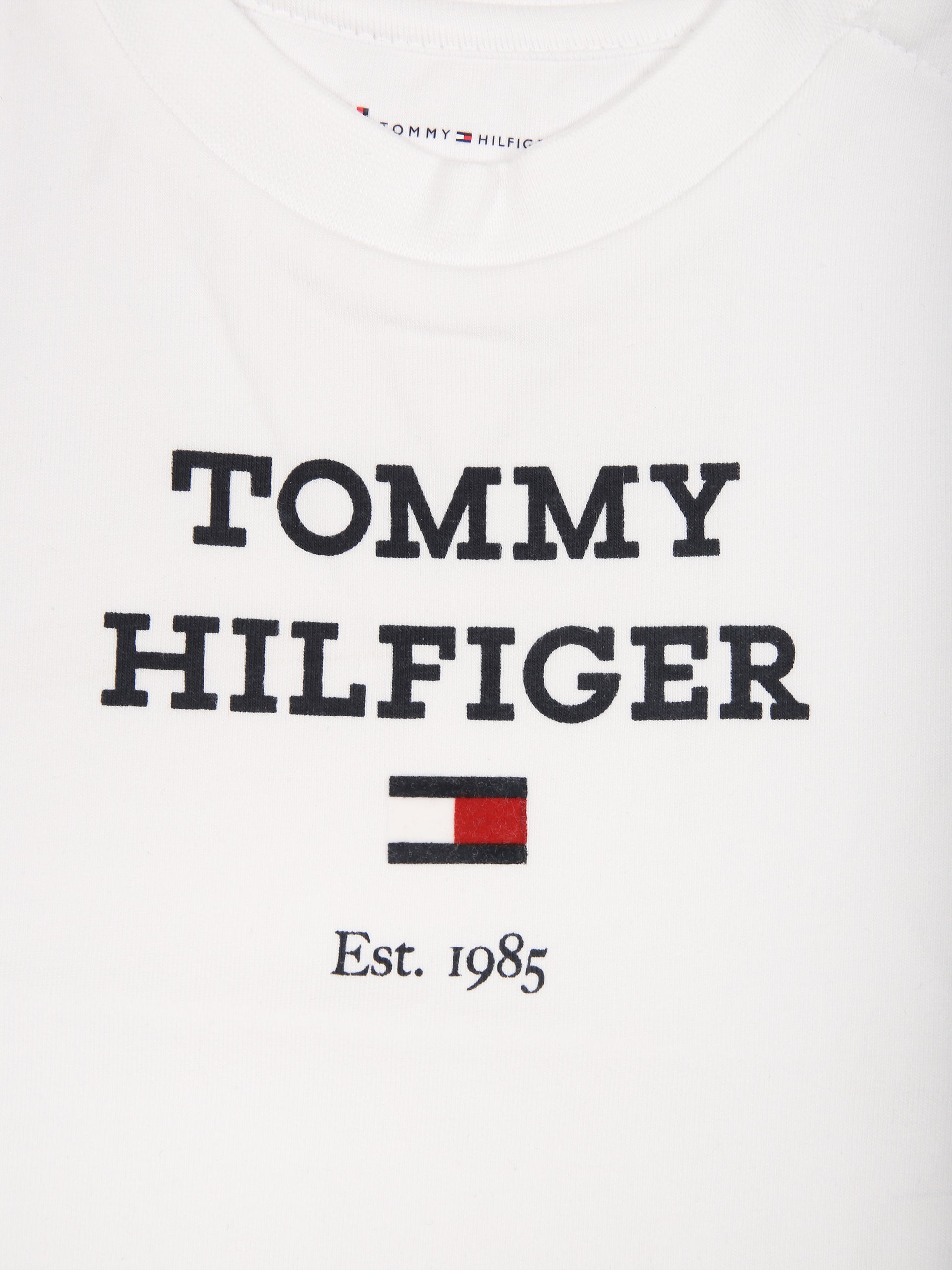 T-shirt bianca per neonati con logo,Tommy Hilfiger Junior,23FMTHKN0KN01761J YBR