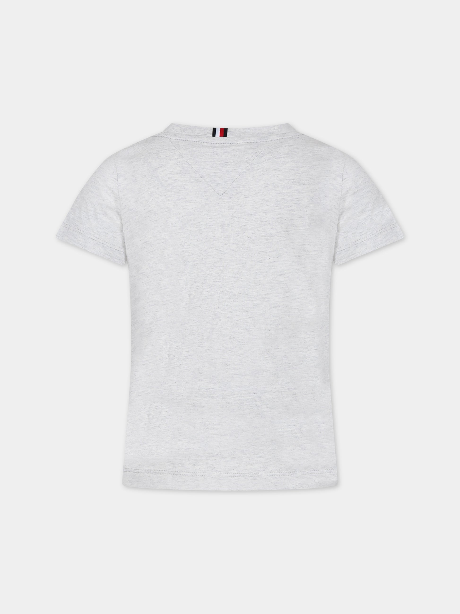T-shirt grigia per bambino con logo,Tommy Hilfiger Junior,23FMTHKB0KB08679J P1N