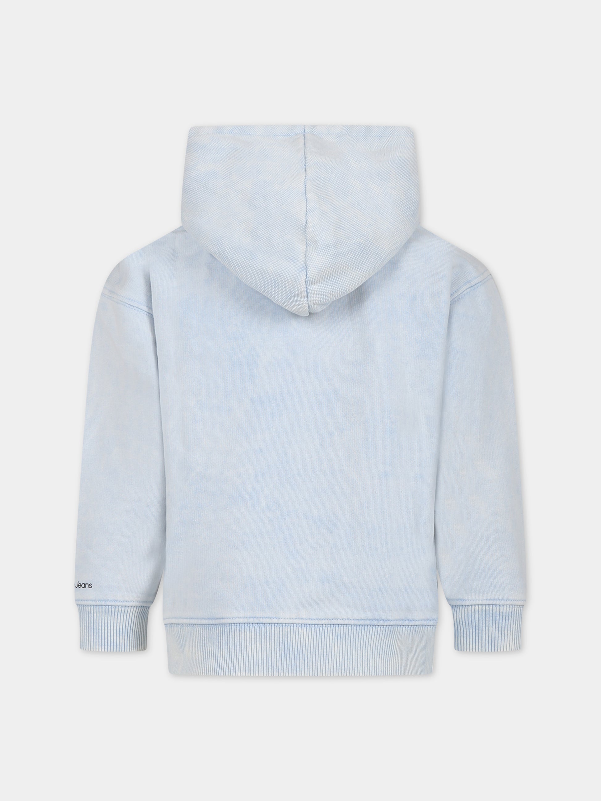 Felpa celeste per bambino con logo,Calvin Klein Kids,23FMCKIB0IB01950 CYR