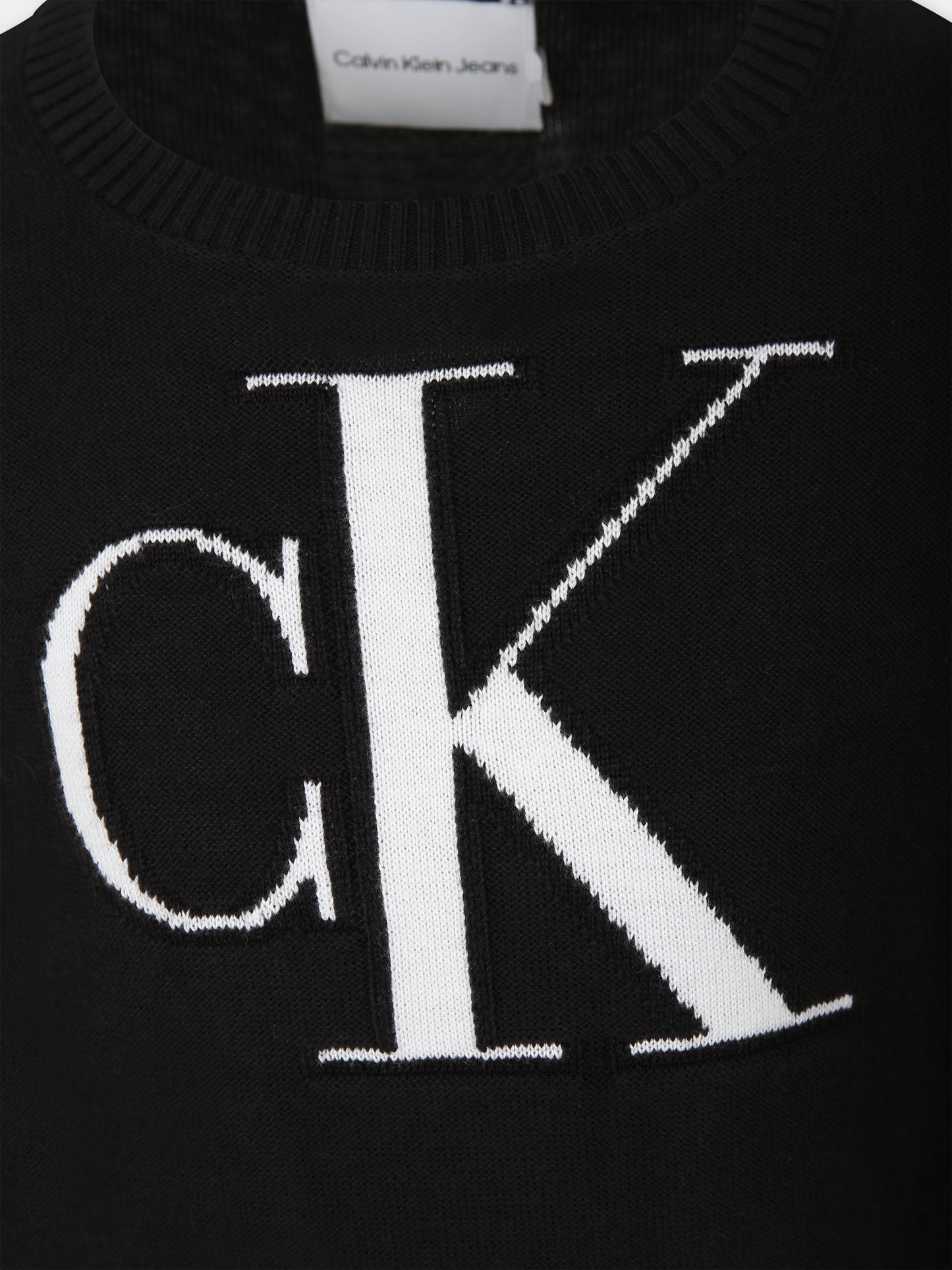 Maglione nero per bambino con logo,Calvin Klein Kids,23FMCKIB0IB01961 BEH