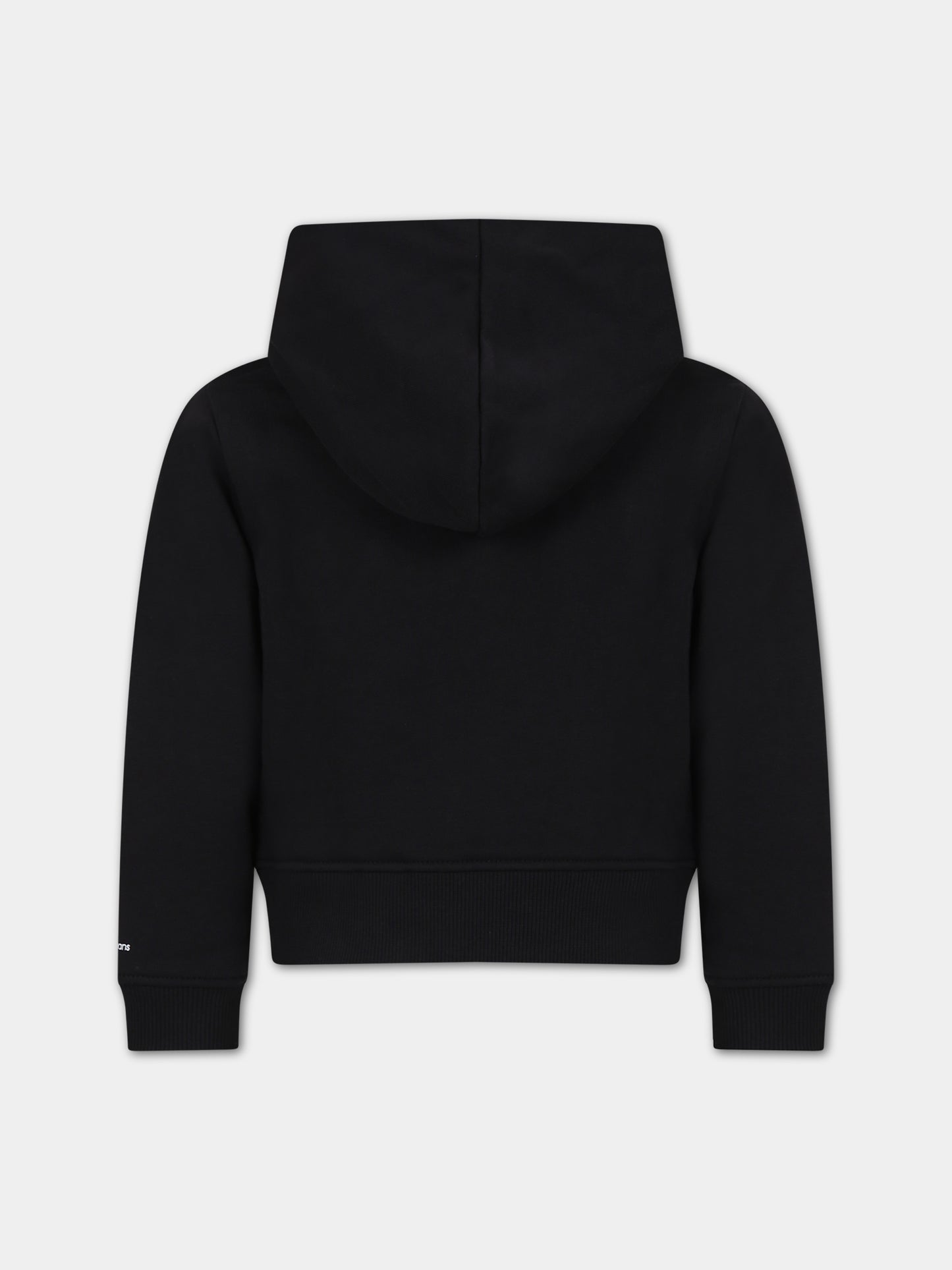Felpa nera per bambina con logo,Calvin Klein Kids,23FMCKIG0IG02139 BEH