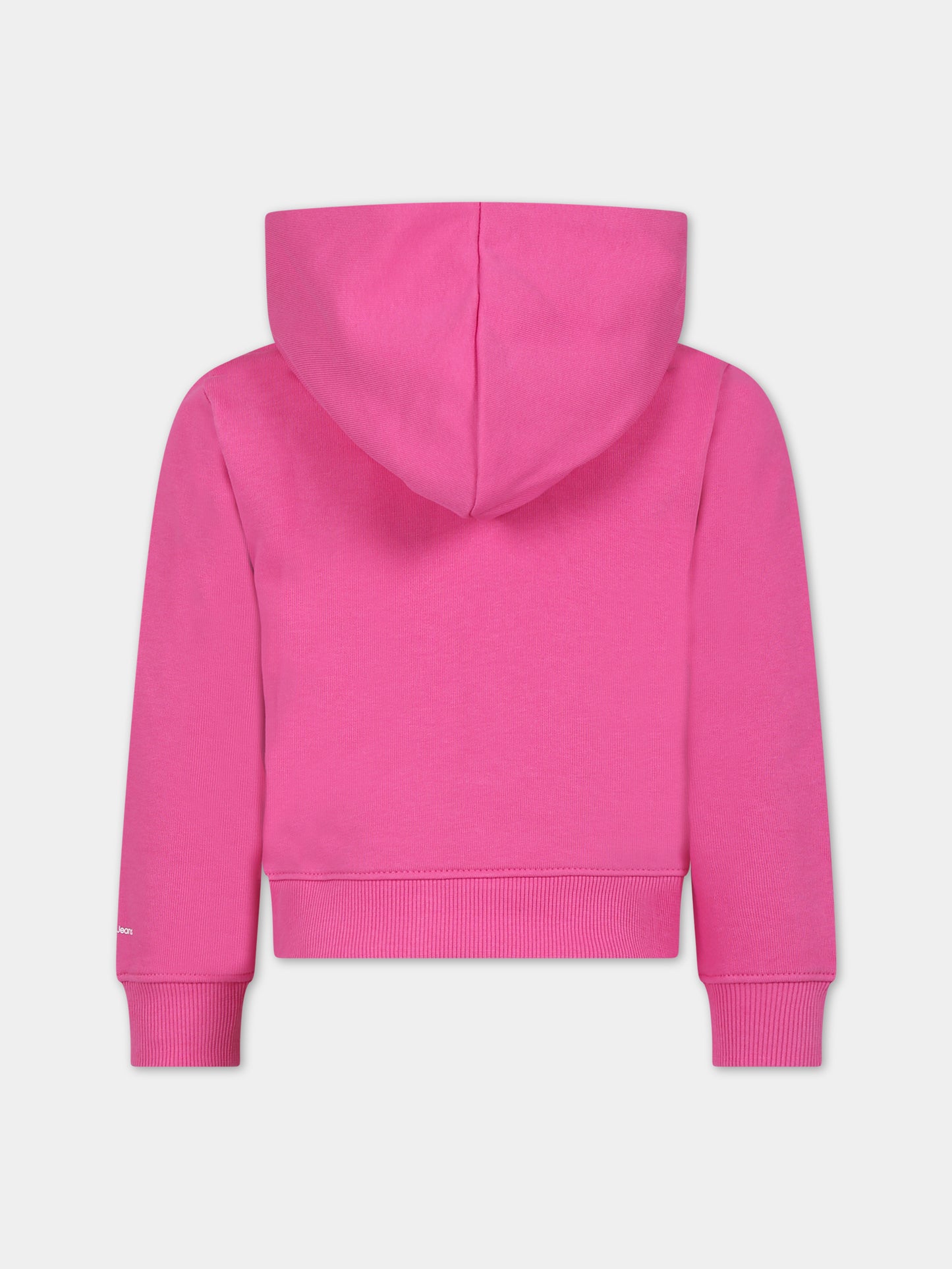 Felpa fucsia per bambina con logo,Calvin Klein Kids,23FMCKIG0IG02139 TO5