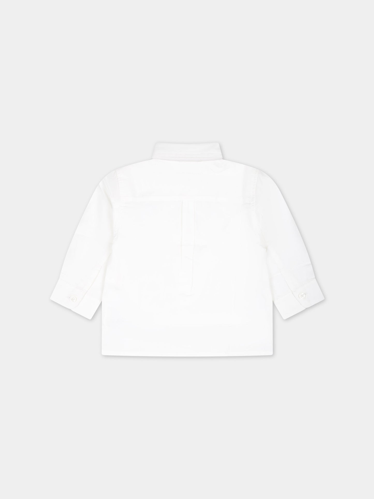 Camicia bianca per neonato con logo,Calvin Klein Kids,23FMCKIN0IN00161 YAF