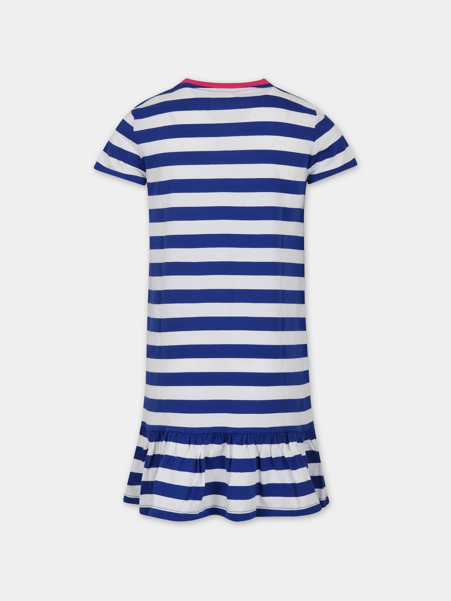 Vestito blu per bambina con Polo Bear,Ralph Lauren Kids,926019001