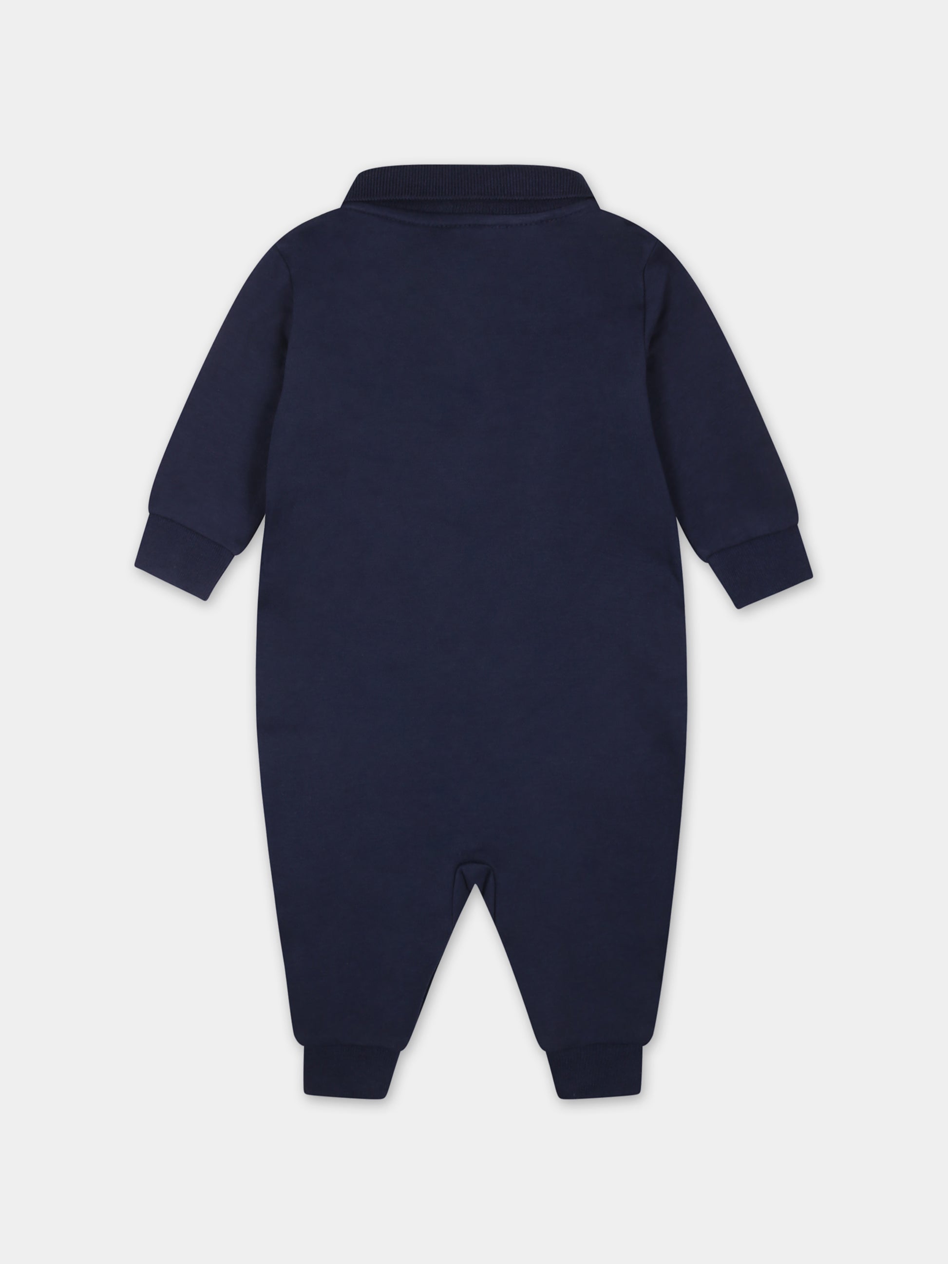 Tutina blu per neonato con cavallino,Ralph Lauren Kids,570117001