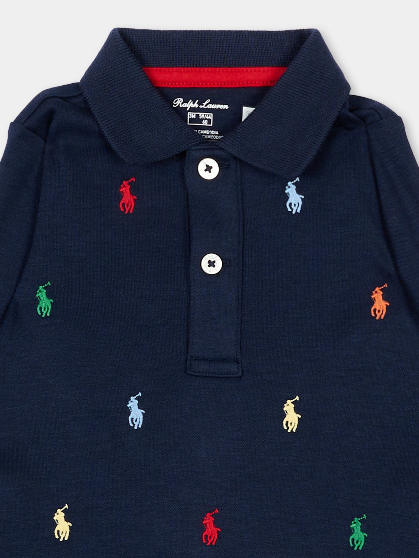 Tutina blu per neonato con Pony multicolor