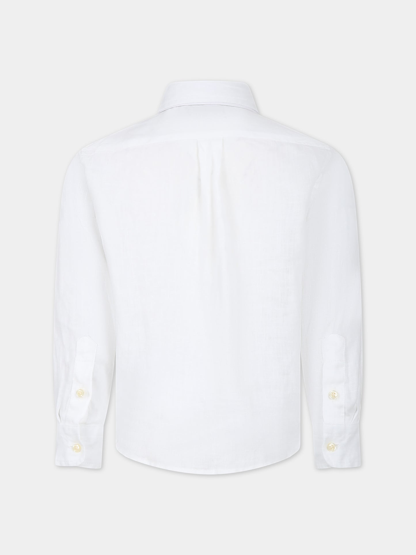 Camicia bianca per bambino con cavallino,Ralph Lauren Kids,865270005