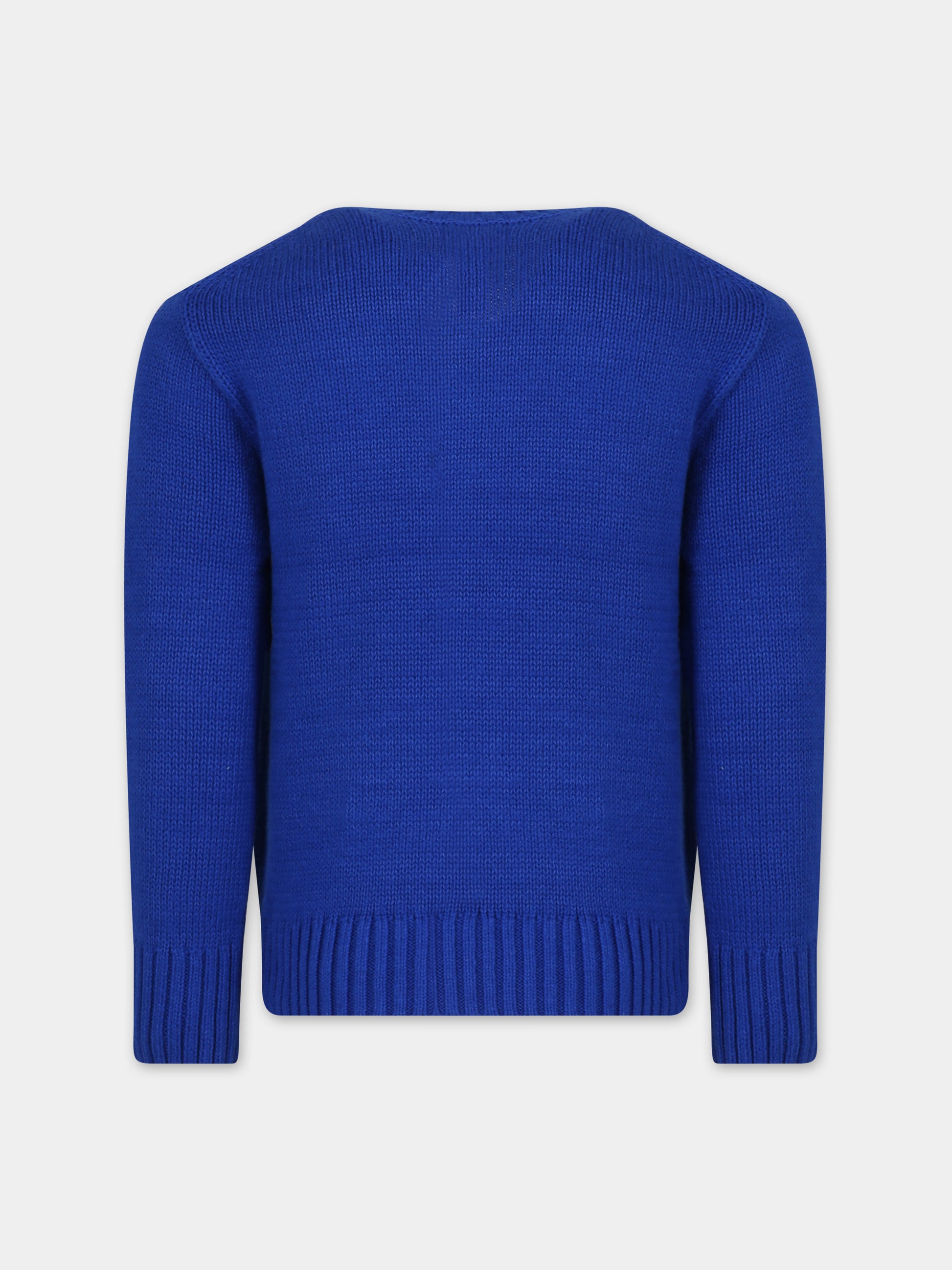 Maglione blu per bambino con Polo Bear,Ralph Lauren Kids,926238001