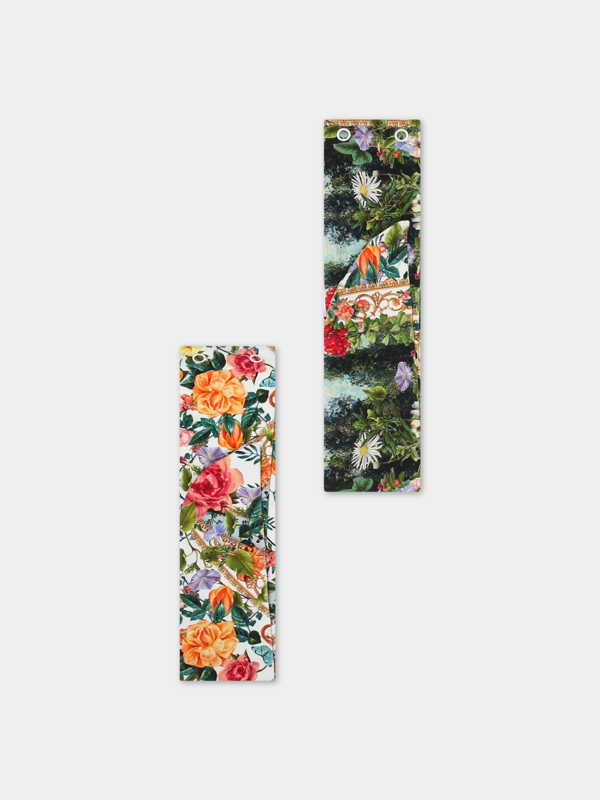 Fasce multicolor per bambina con stampa floreale,Camilla,00024992 RENAROMA