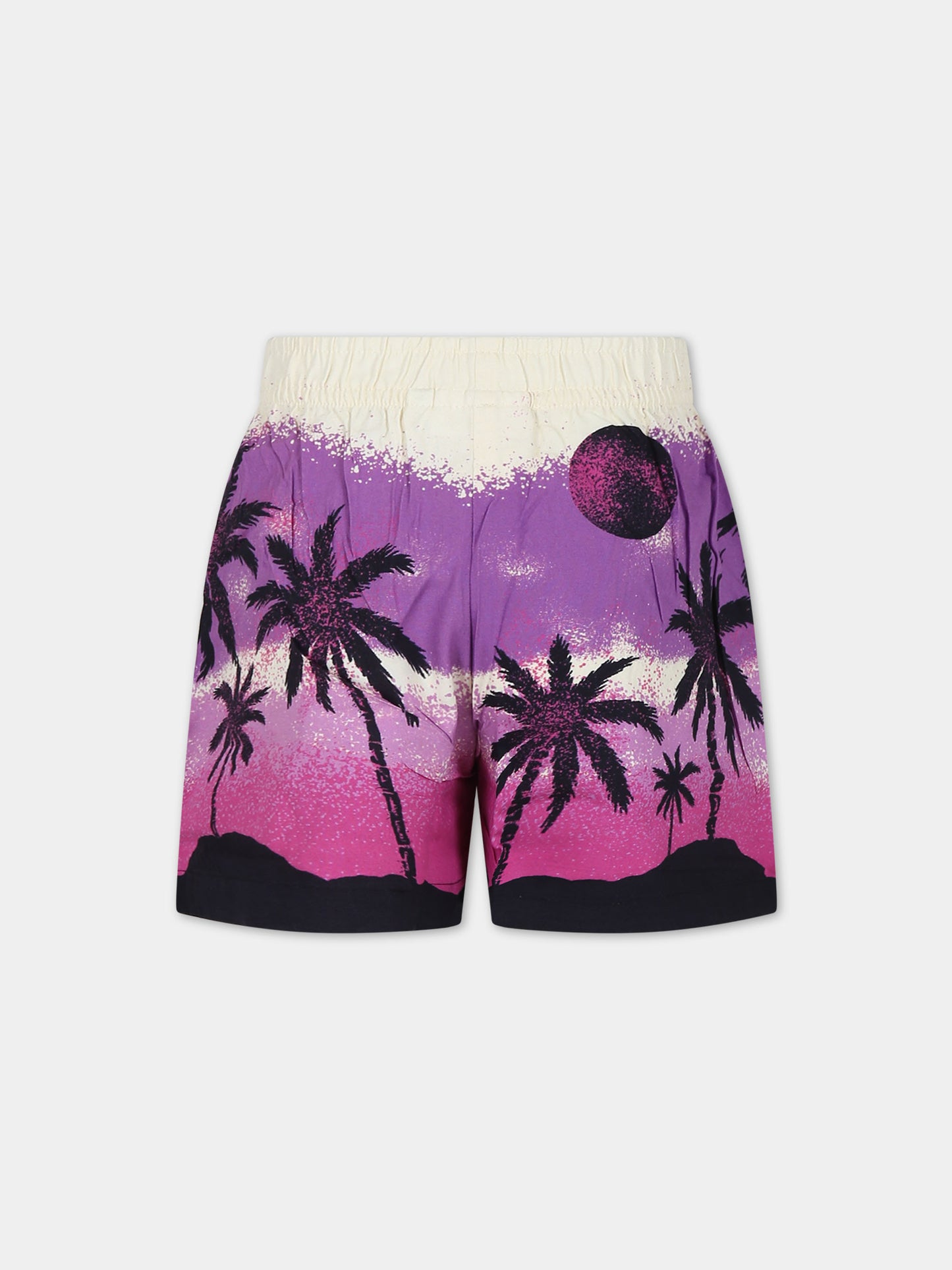 Shorts avorio per bambina con stampa palme,Molo,2S24H121 3508