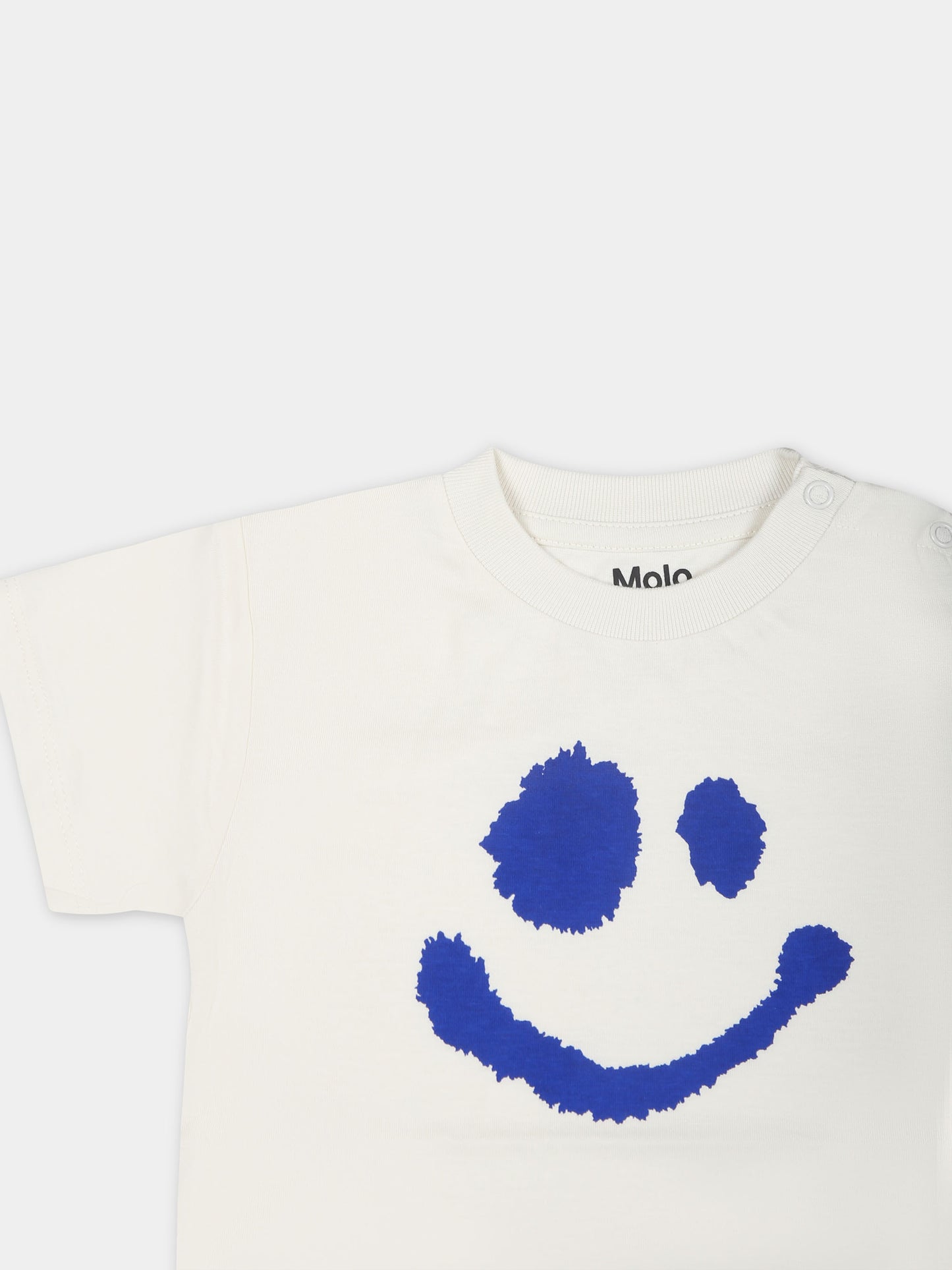 T-shirt avorio per neonati con smile,Molo,6S24A212 8900