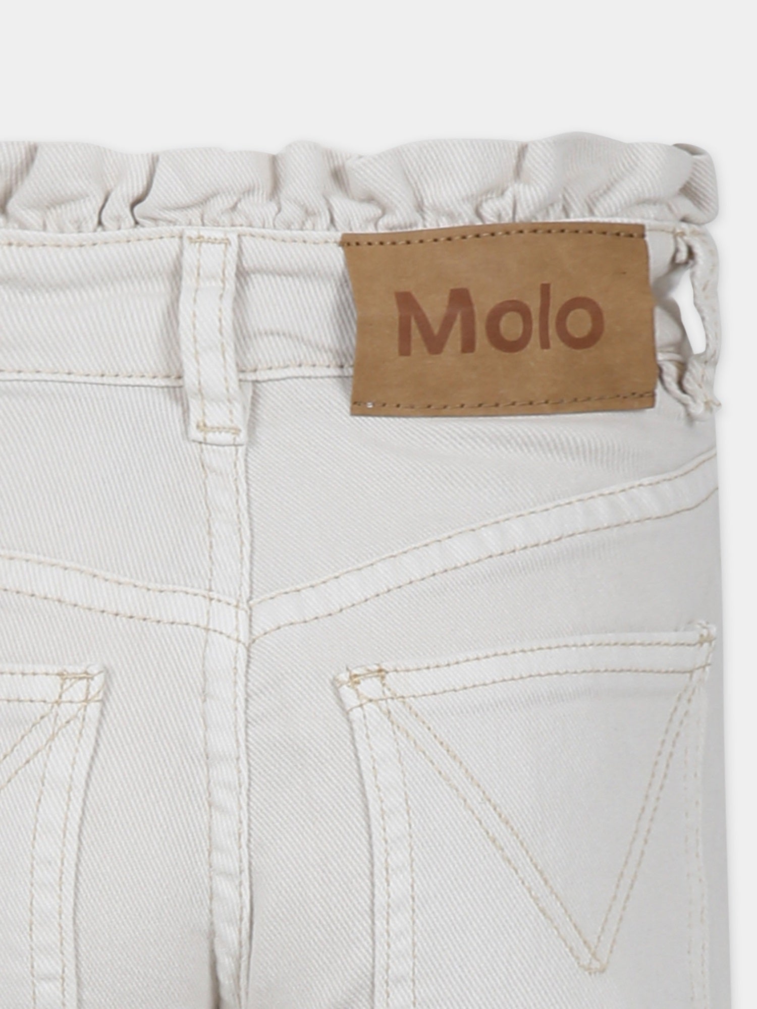 Jeans avorio per bambini,Molo,2S24I109 8900