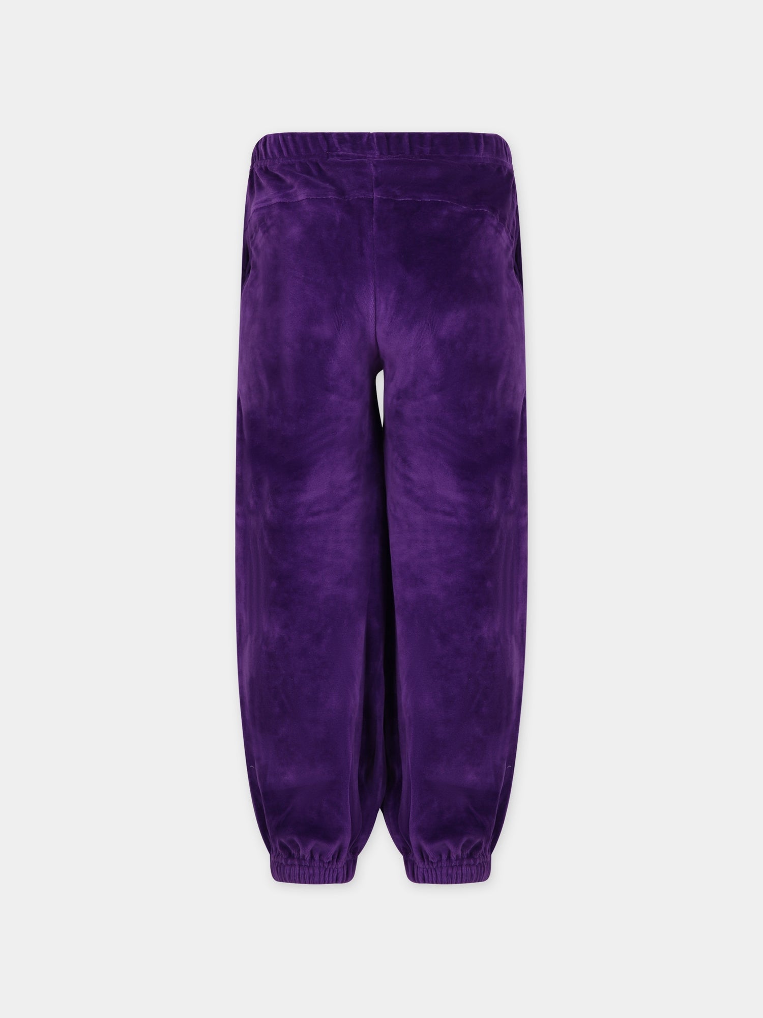 Pantaloni viola per bambina con cuori,Molo,2S24I201 8891