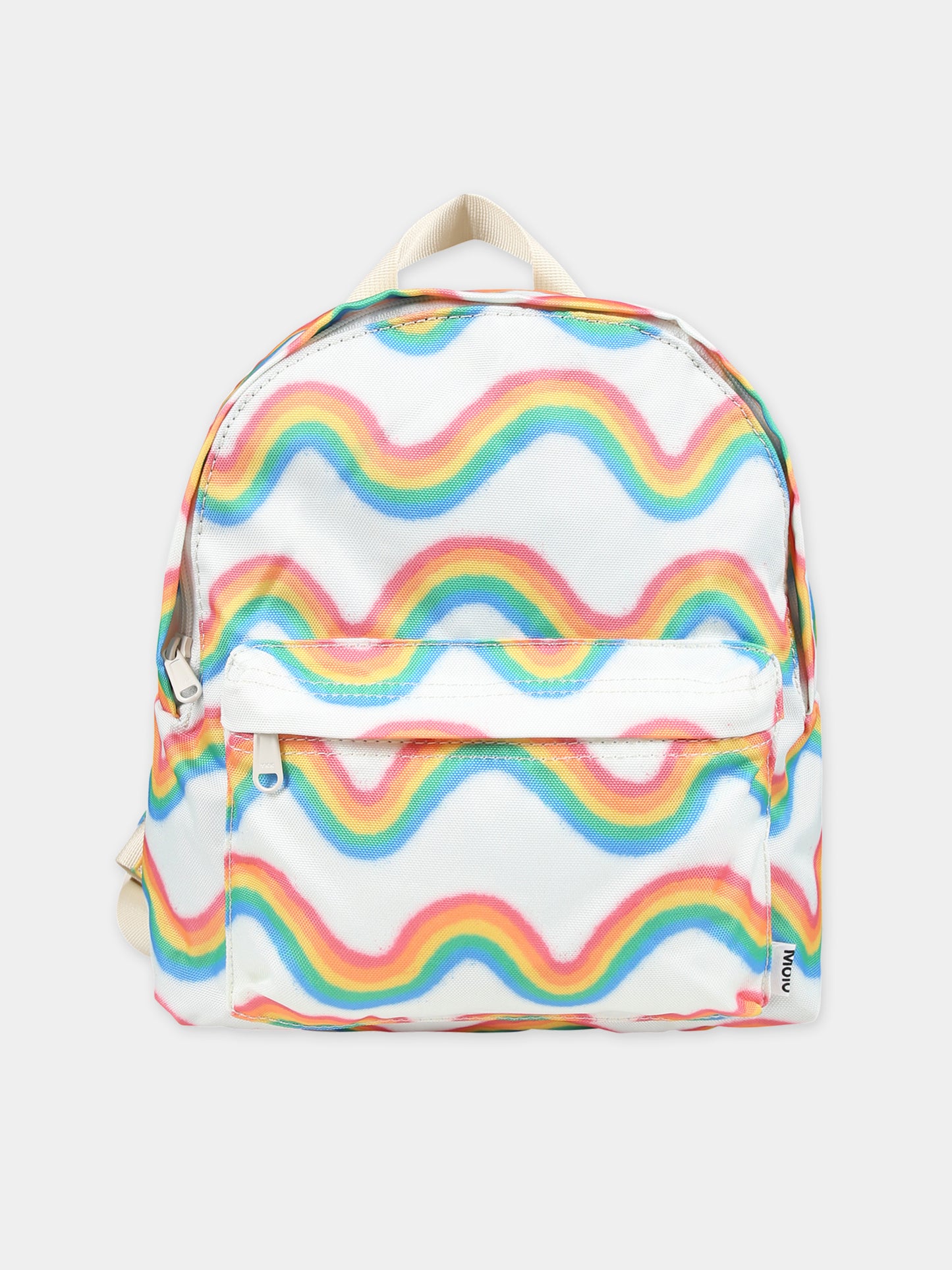 Zaino bianco per bambini con stampa arcobaleno,Molo,7S24V201 9046