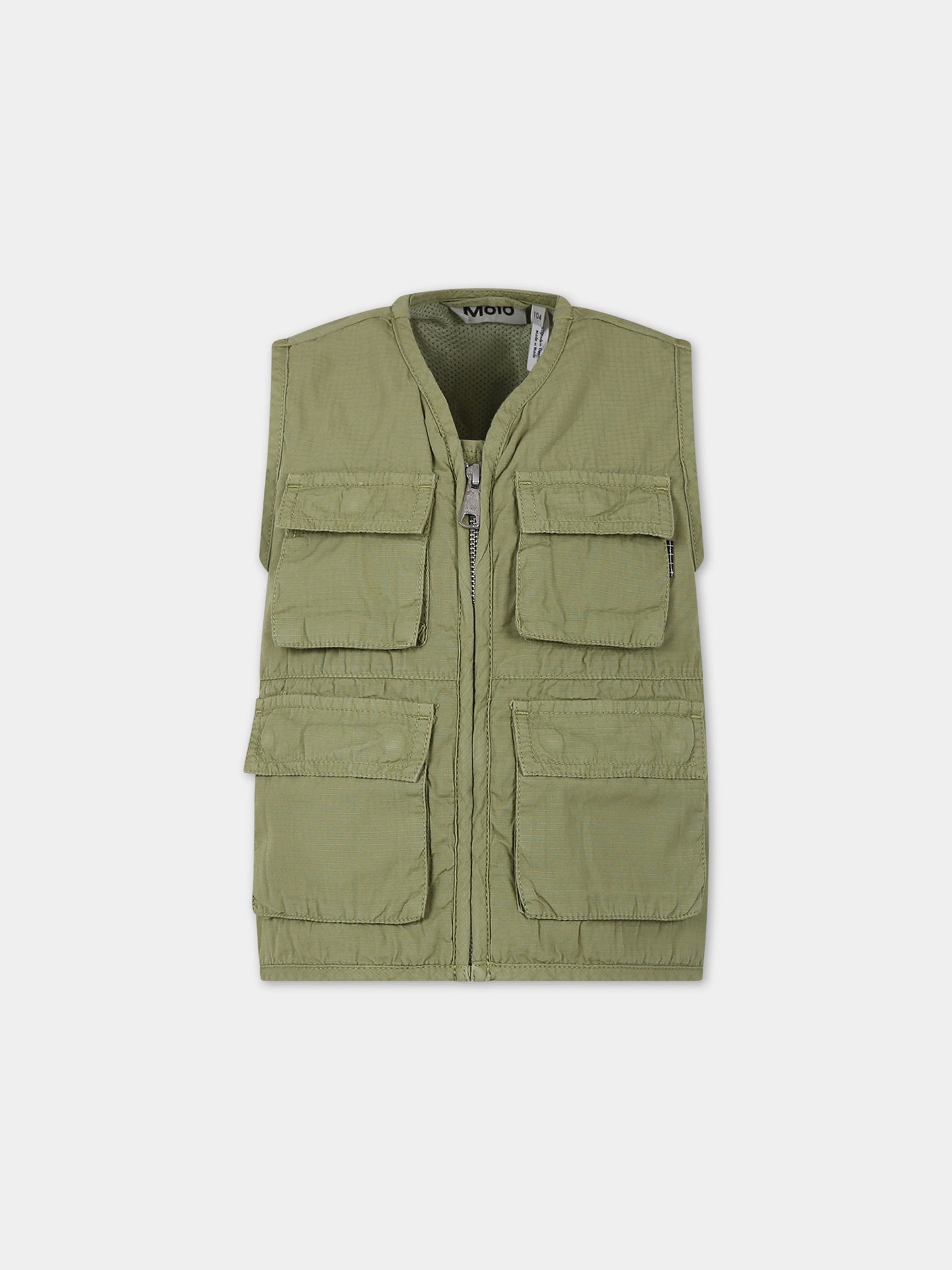 Gilet Haiko verde per bambino,Molo,5S24M201 8911