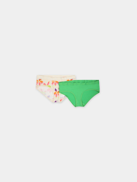 Set multicolor per bambina con stampa tropicale,Molo,2S24Q601 9070