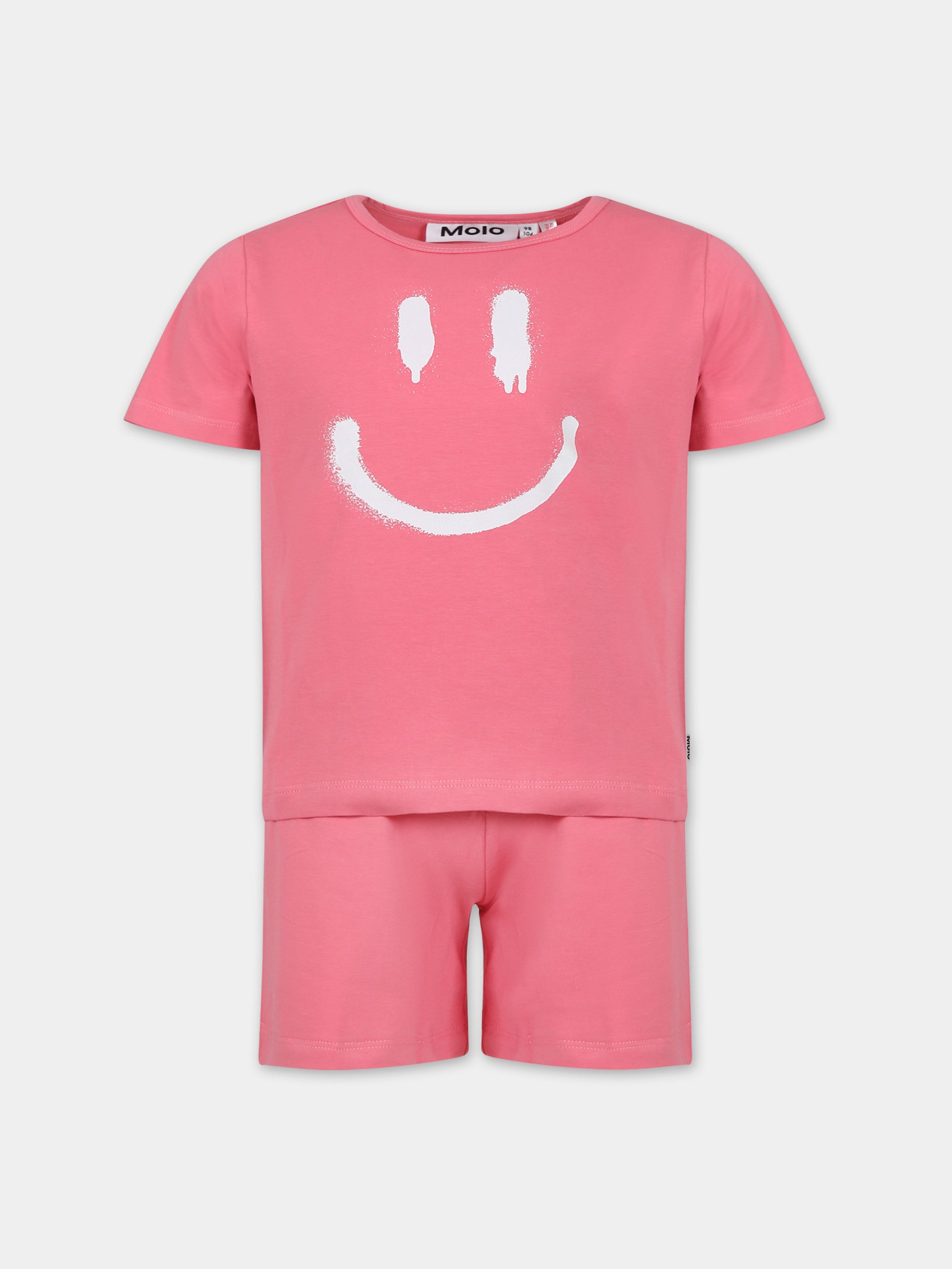 Pigiama rosa per bambini con smile,Molo,6S24R401 8896