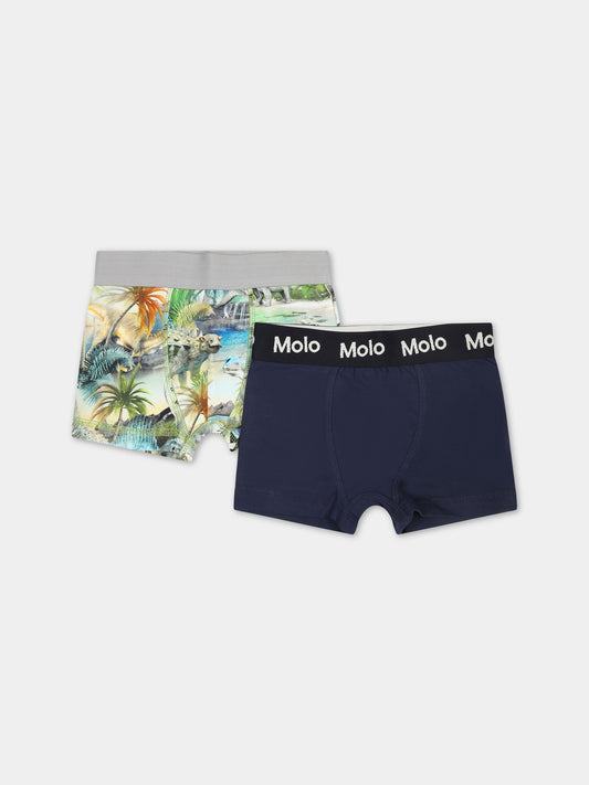 Set multicolor per bambino con stampa dinosauri,Molo,1S24Q201 9103