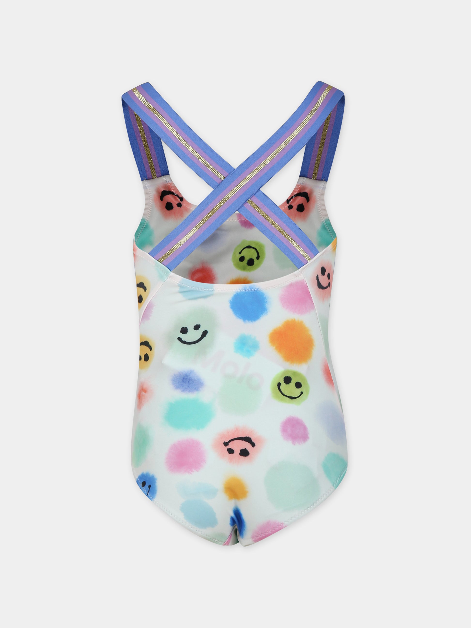 Costume avorio per bambina con pois e smile,Molo,8S24P511 6990