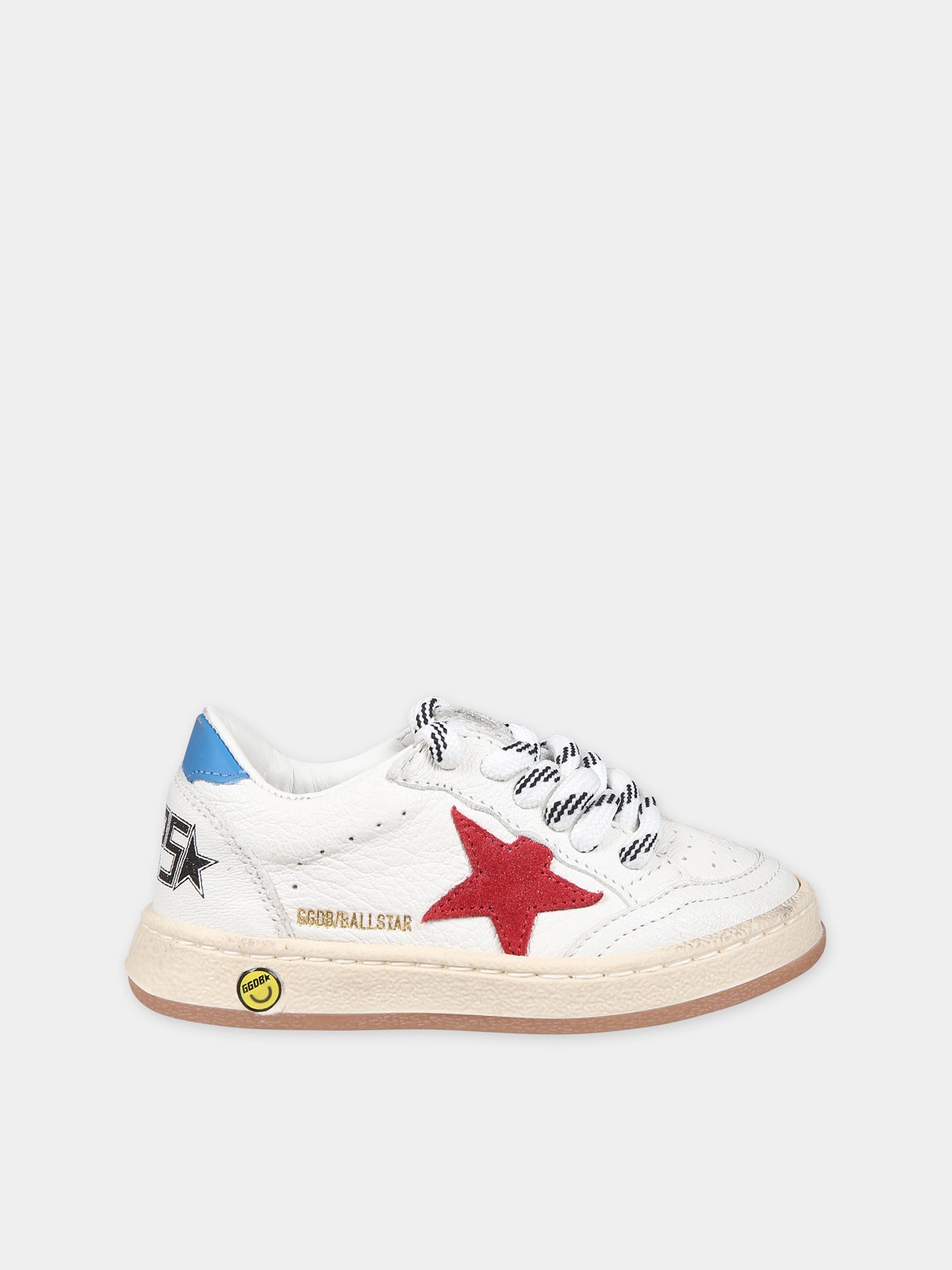 Sneakers bianche Ball Star New per bambini con stella,Golden Goose,GJF00439 F005330 10575