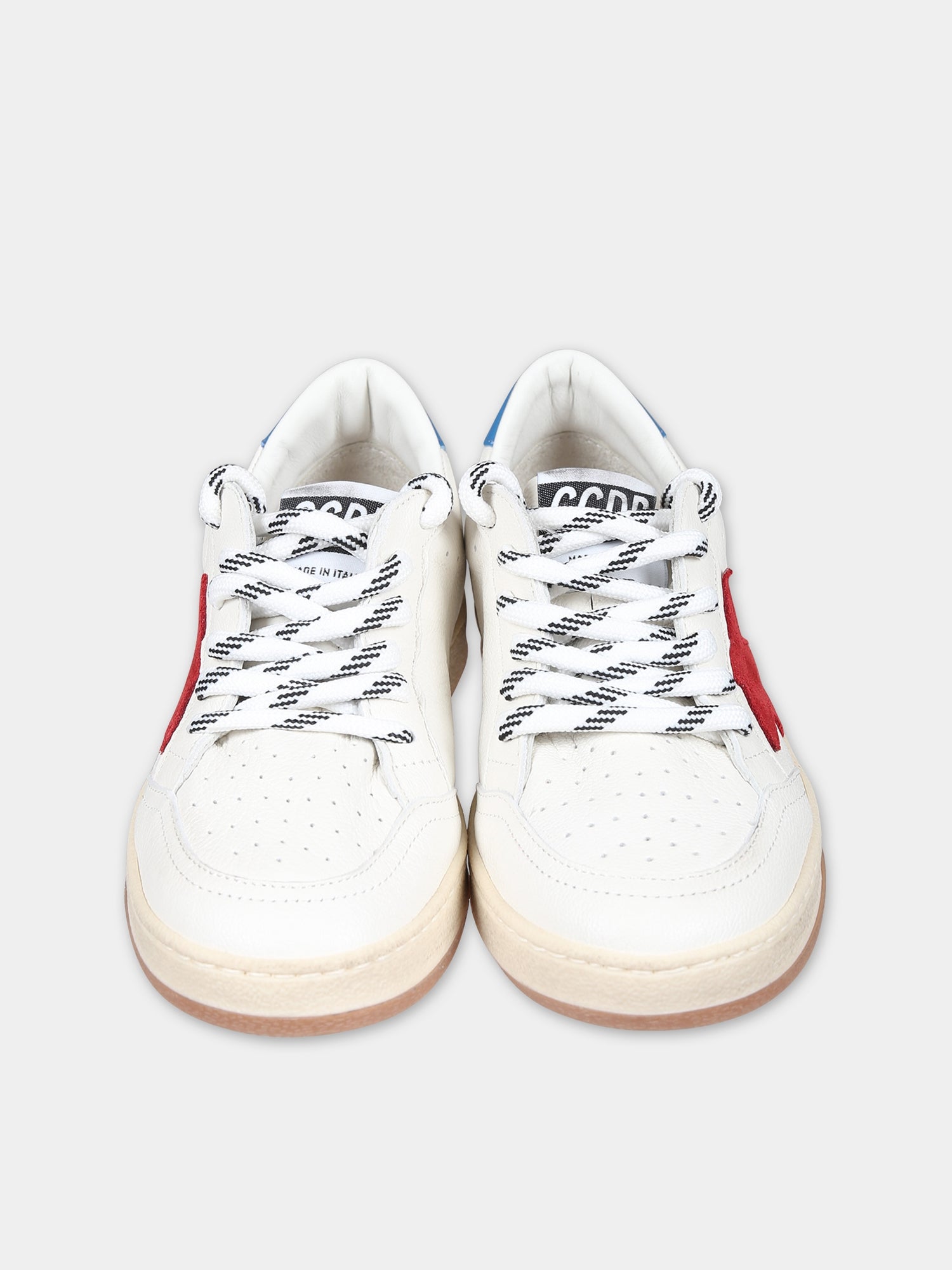 Sneakers bianche Ball Star New per bambini con stella,Golden Goose,GJF00439 F005330 10575