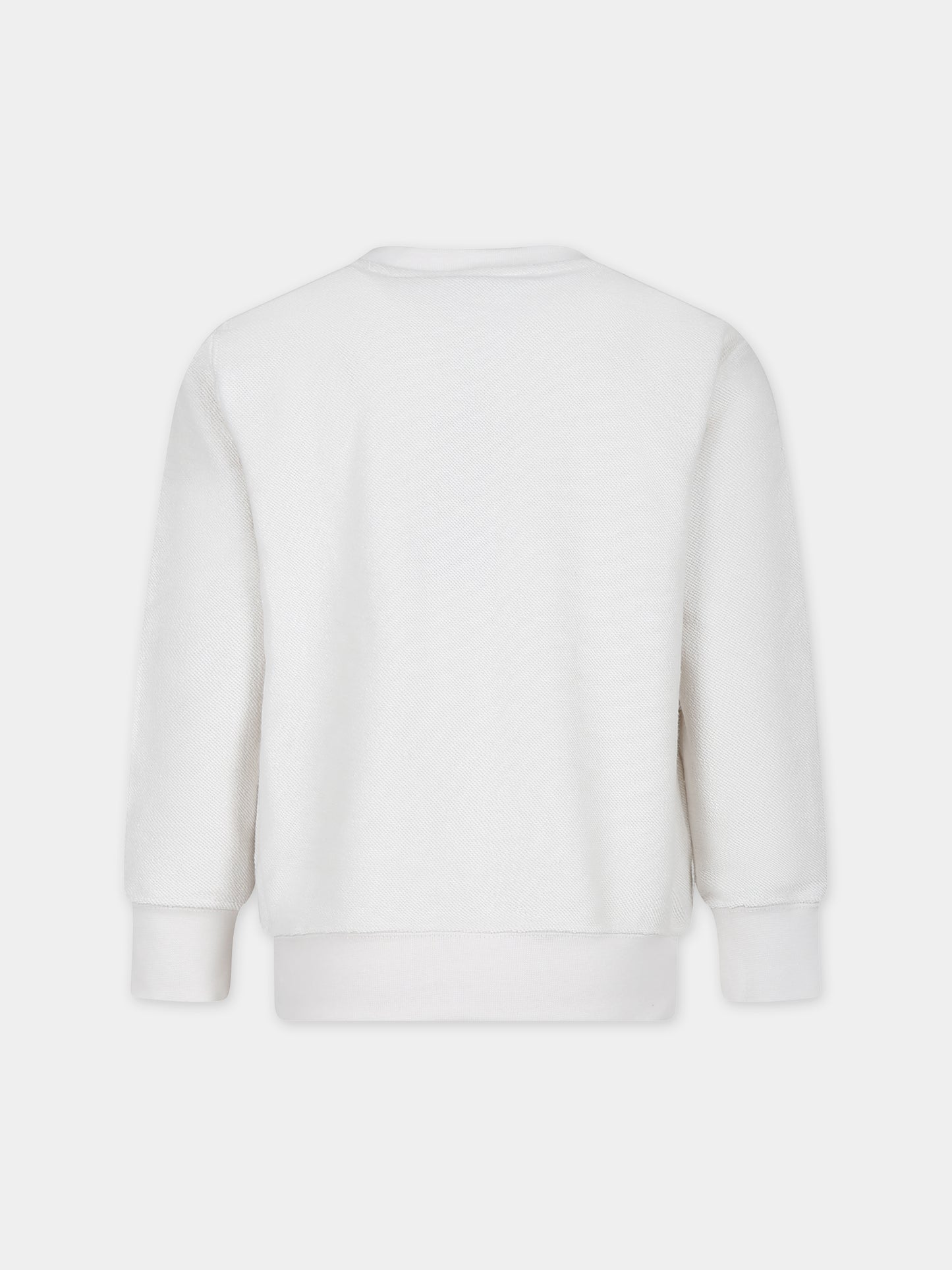 Felpa avorio per bambini con logo,Golden Goose,GKP01402 P001540 11788