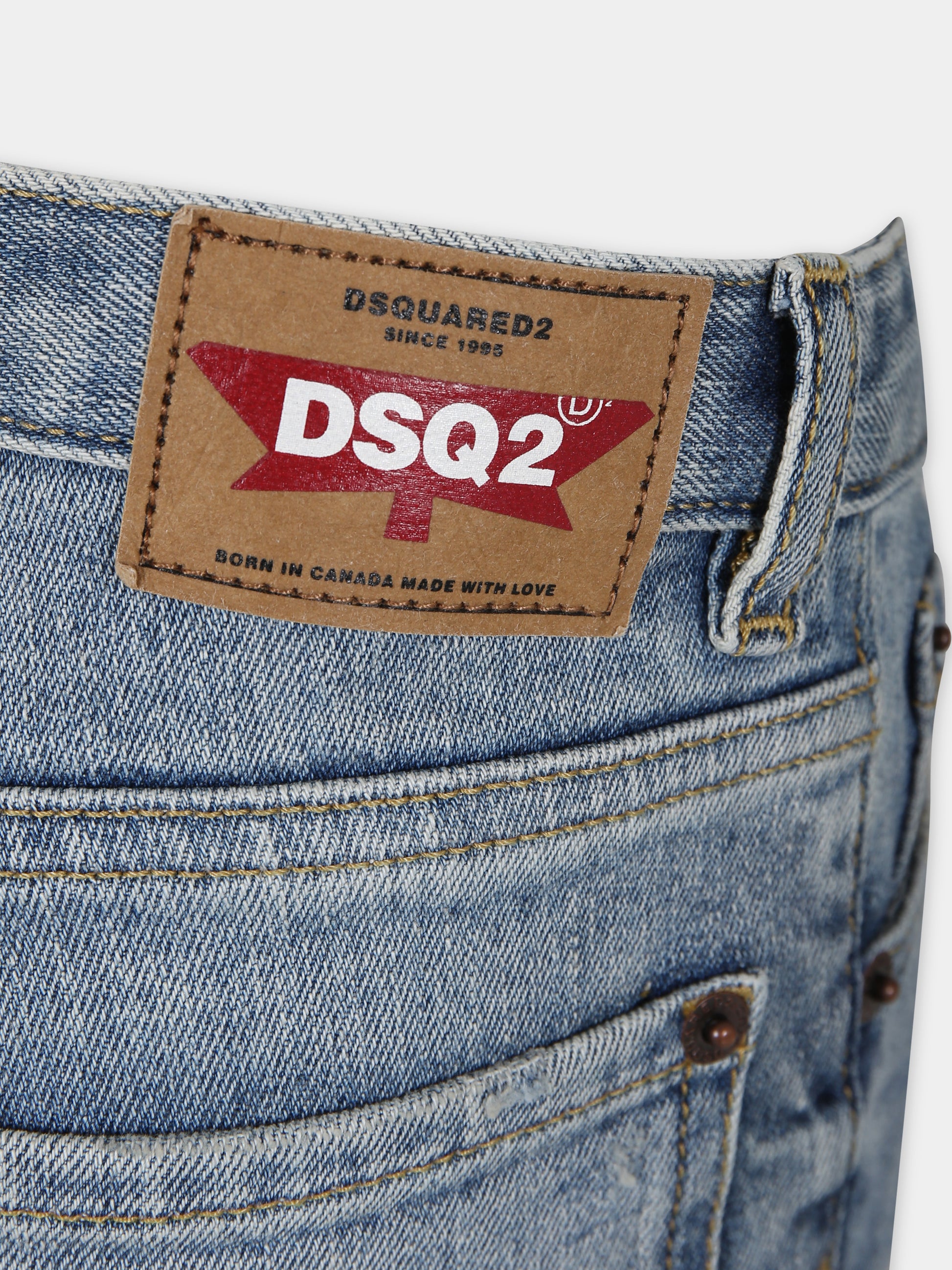 Jeans in denim per neonato con logo,Dsquared2,DQ01TC D0A6P D2P76AB DQ01