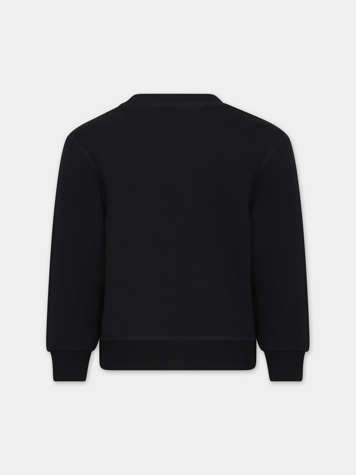 Felpa nera per bambino con logo,Dsquared2,DQ2103 D0A2F D2S776U DQ900