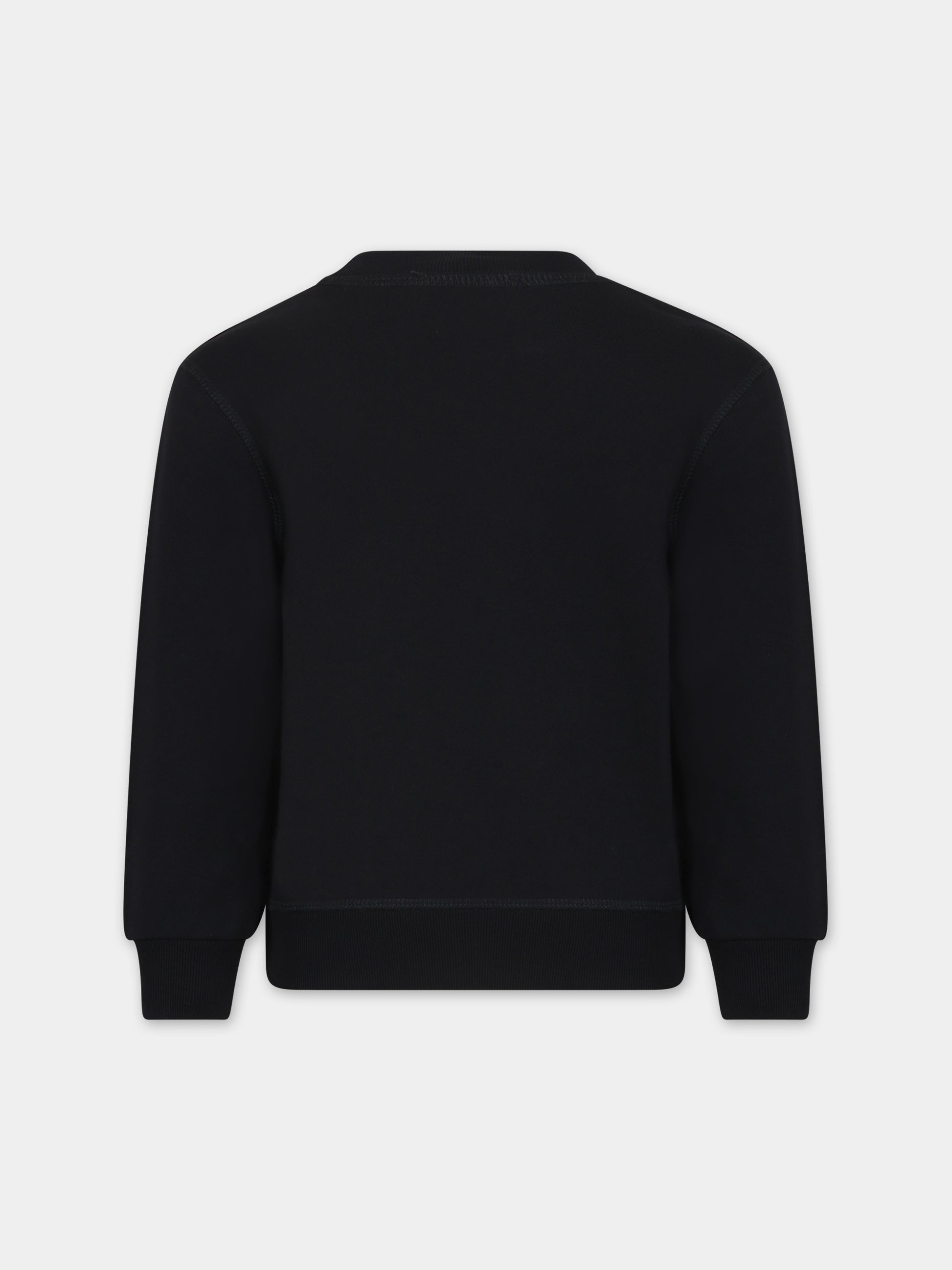 Felpa nera per bambino con logo,Dsquared2,DQ2103 D0A2F D2S776U DQ900