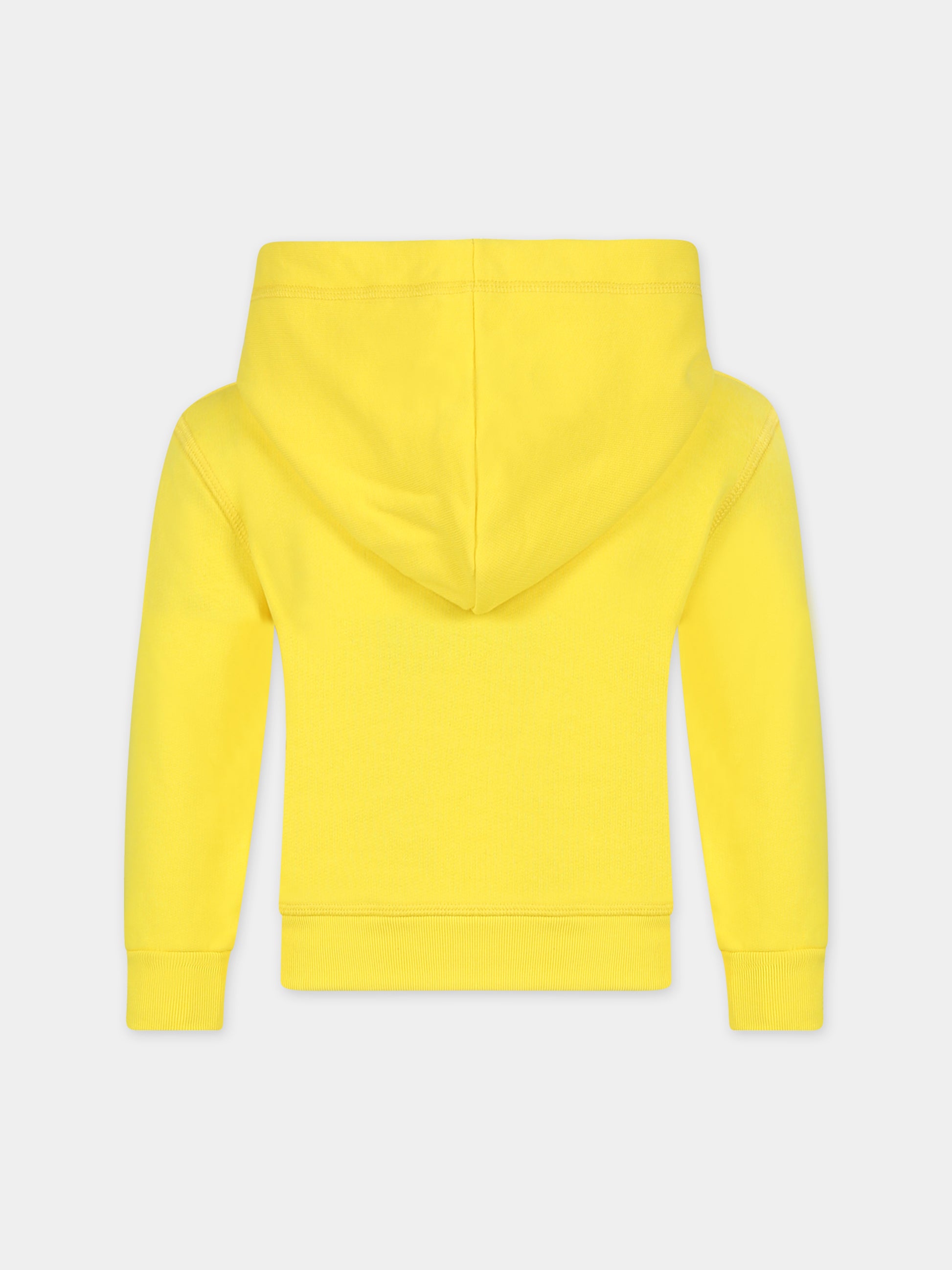 Felpa gialla per bambino con logo,Dsquared2,DQ2102 D003G D2S780U DQ205