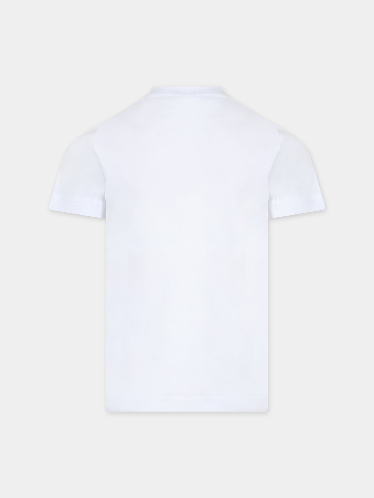 T-shirt bianca per bambino con logo,Dsquared2,DQ2104 D004G D2T1014U DQ100
