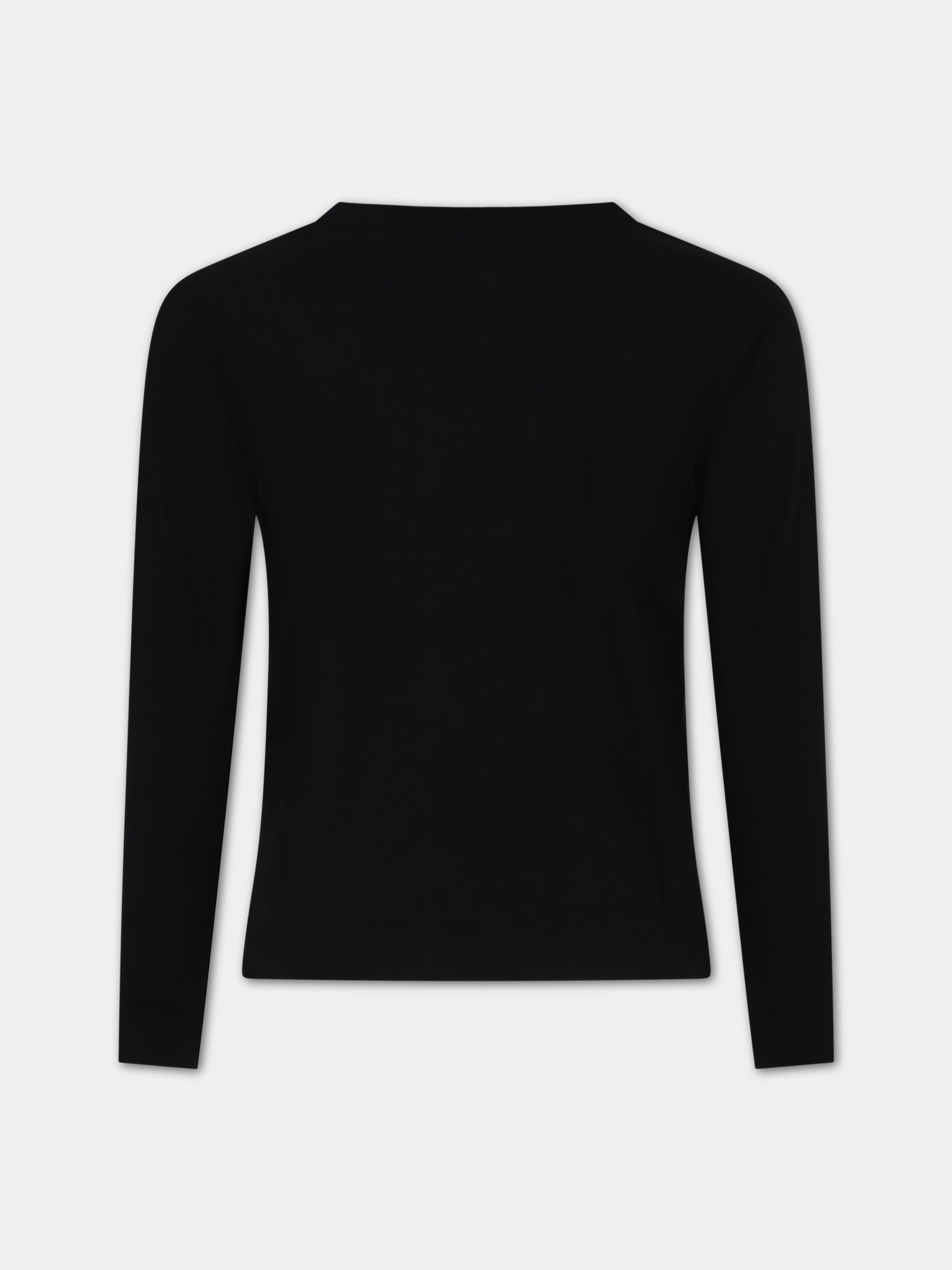 T-shirt nera per bambino con logo,C. P. Company,CUO000 LAA17 60100