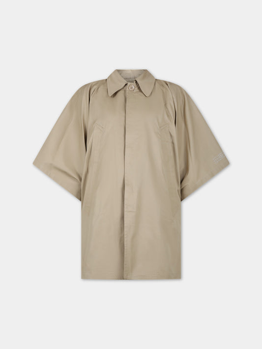 Cappa beige per bambina con logo,Mm6 Maison Margiela,M60501 MM036 MM6J69U M6700